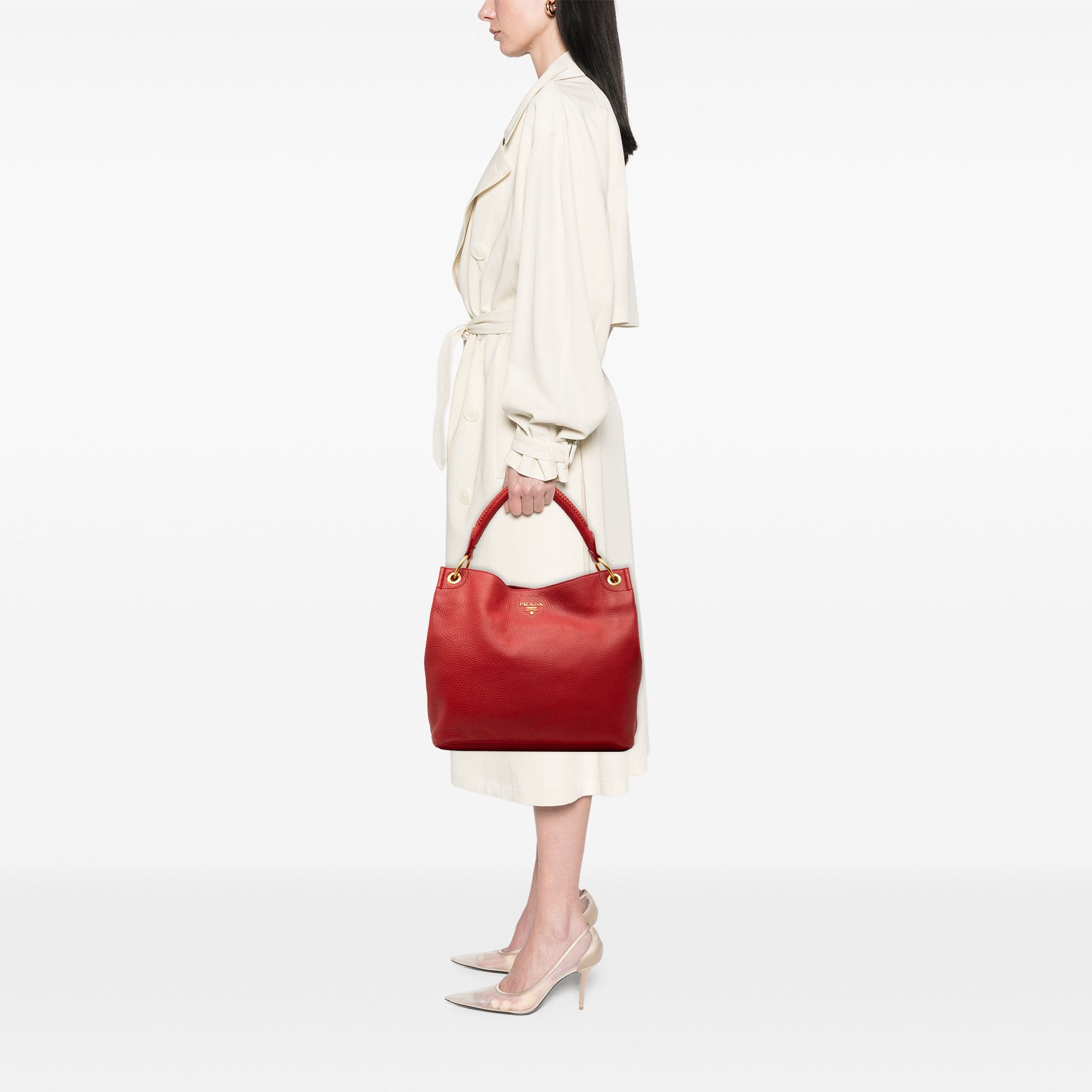 Prada Prada Vitello Daino Hobo Bag Size ONE SIZE - 6 Thumbnail