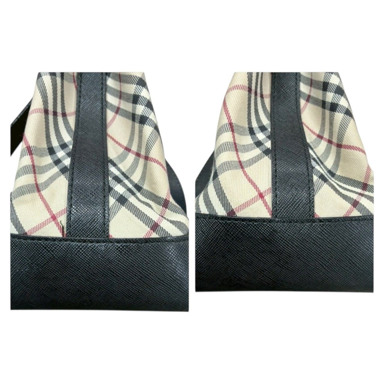 Burberry Burberry Burberry Nova Check Canvas Leather Handbag Textile Tote Bag DUTY FREE for USA Size ONE SIZE - 8 Thumbnail