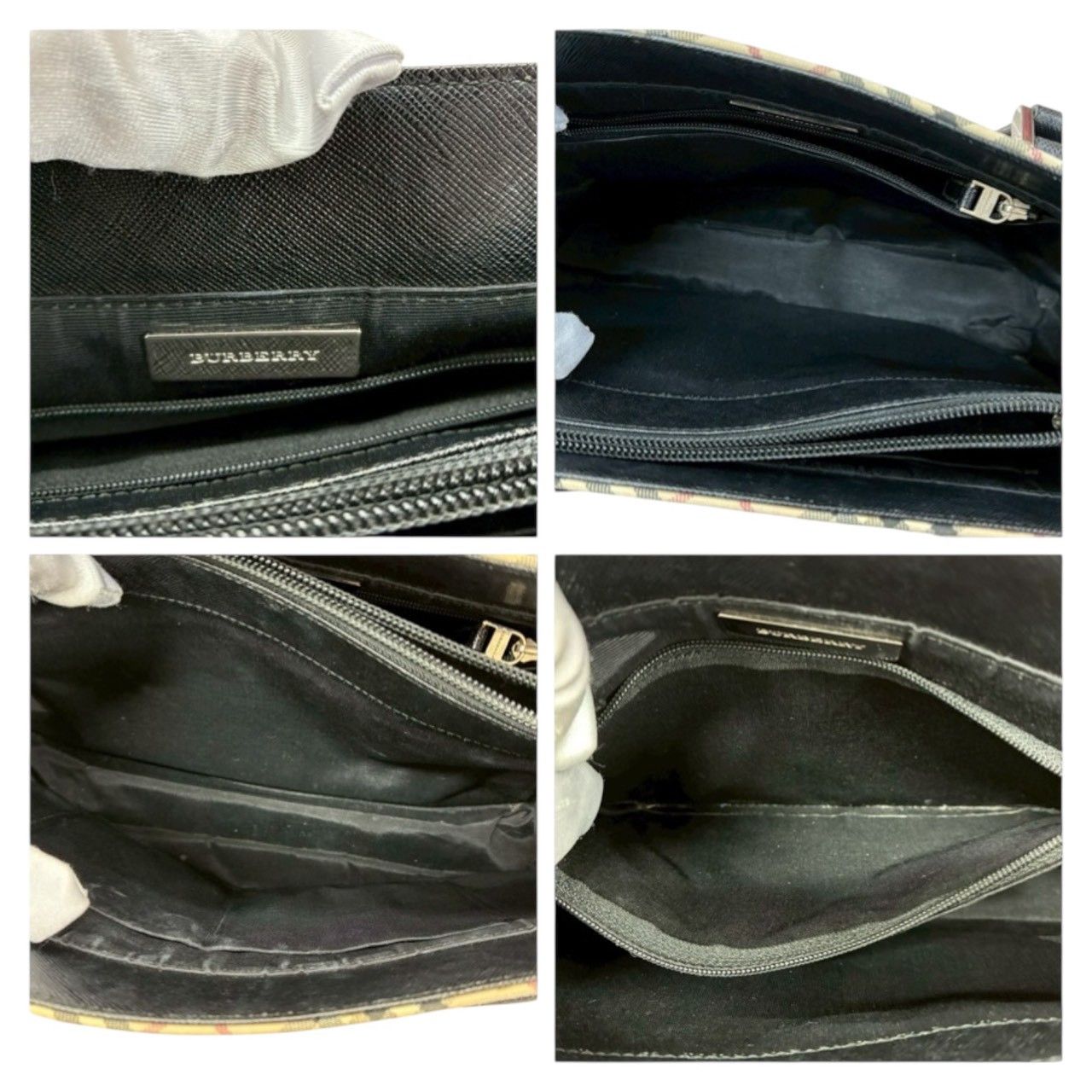 Burberry Burberry Burberry Nova Check Canvas Leather Handbag Textile Tote Bag DUTY FREE for USA Size ONE SIZE - 4 Thumbnail