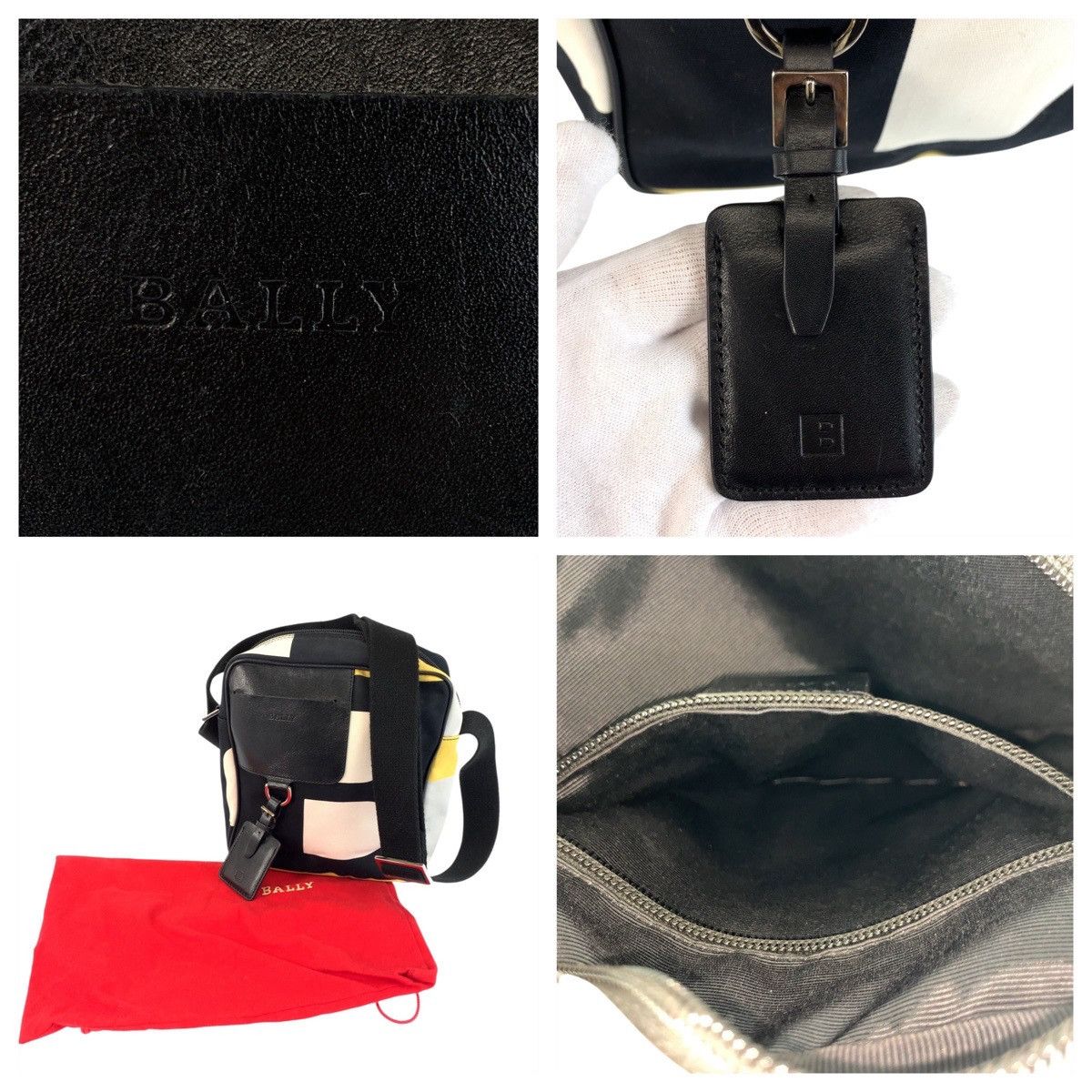 Bally Bally Bally BizzyB Leather Canvas Shoulder Bag Leather Shoulder Bag DUTY FREE for USA Size ONE SIZE - 4 Thumbnail