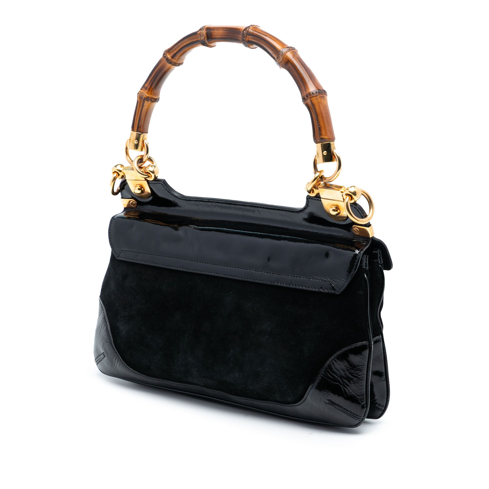 Gucci Gucci Suede and Patent Peggy Bamboo Top Handle Bag Size ONE SIZE - 2 Thumbnail