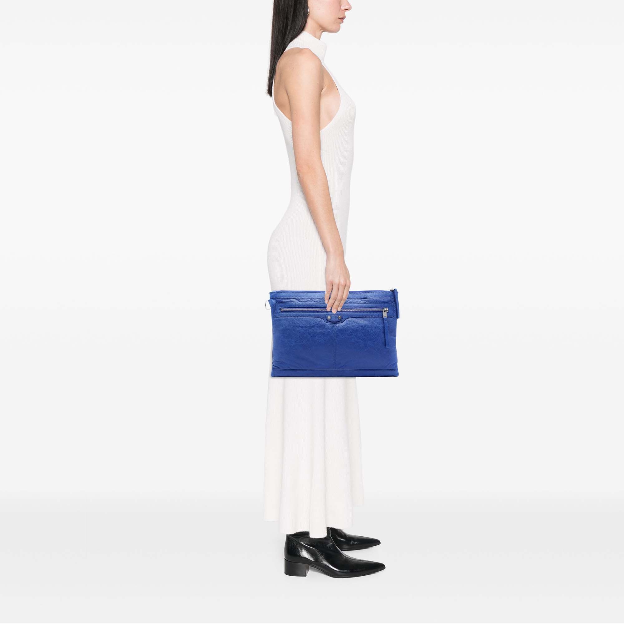 Balenciaga Balenciaga Lambskin Motocross Classic Clip L Clutch Size ONE SIZE - 7 Thumbnail