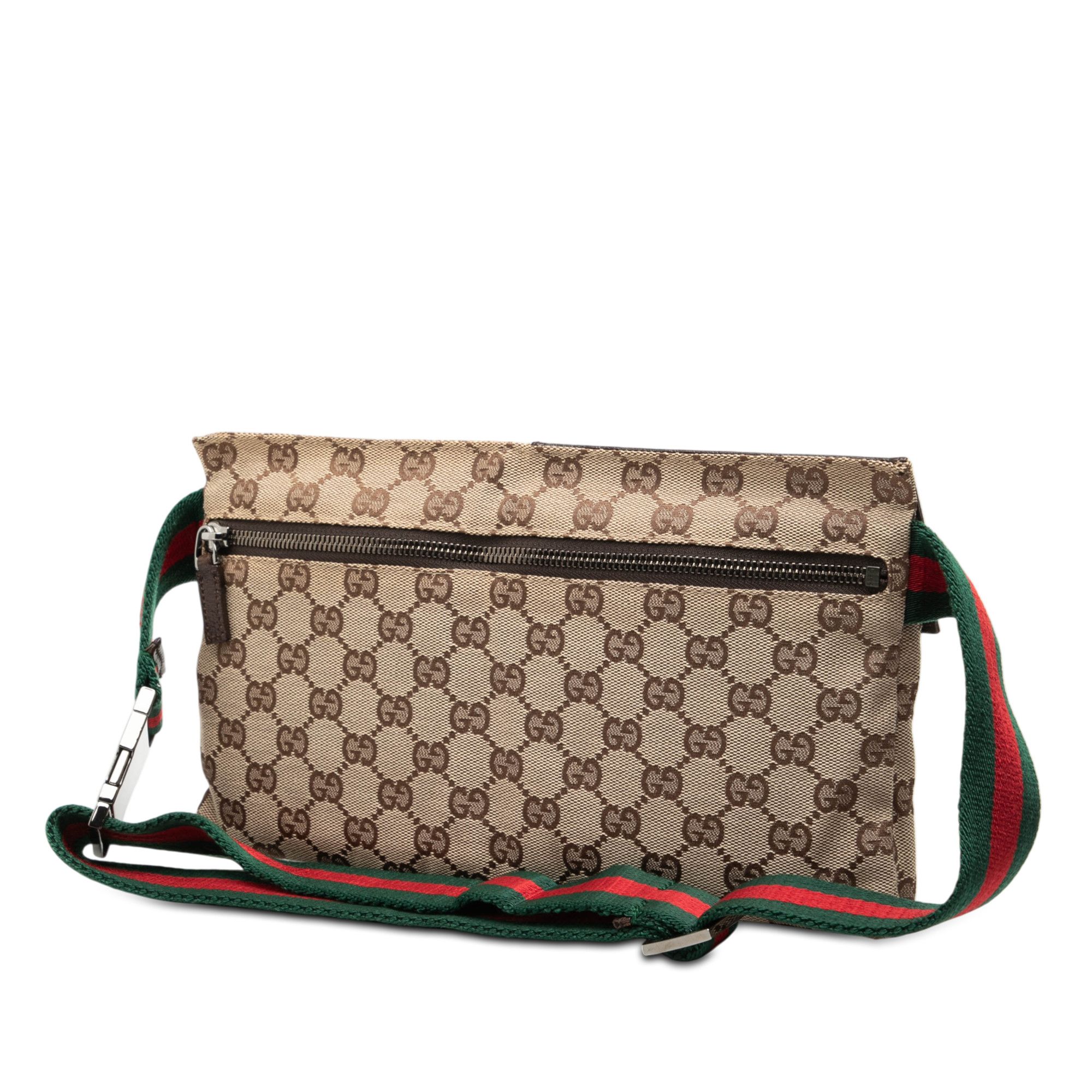 Gucci Gucci GG Canvas Web Double Pocket Belt Bag Size ONE SIZE - 2 Thumbnail