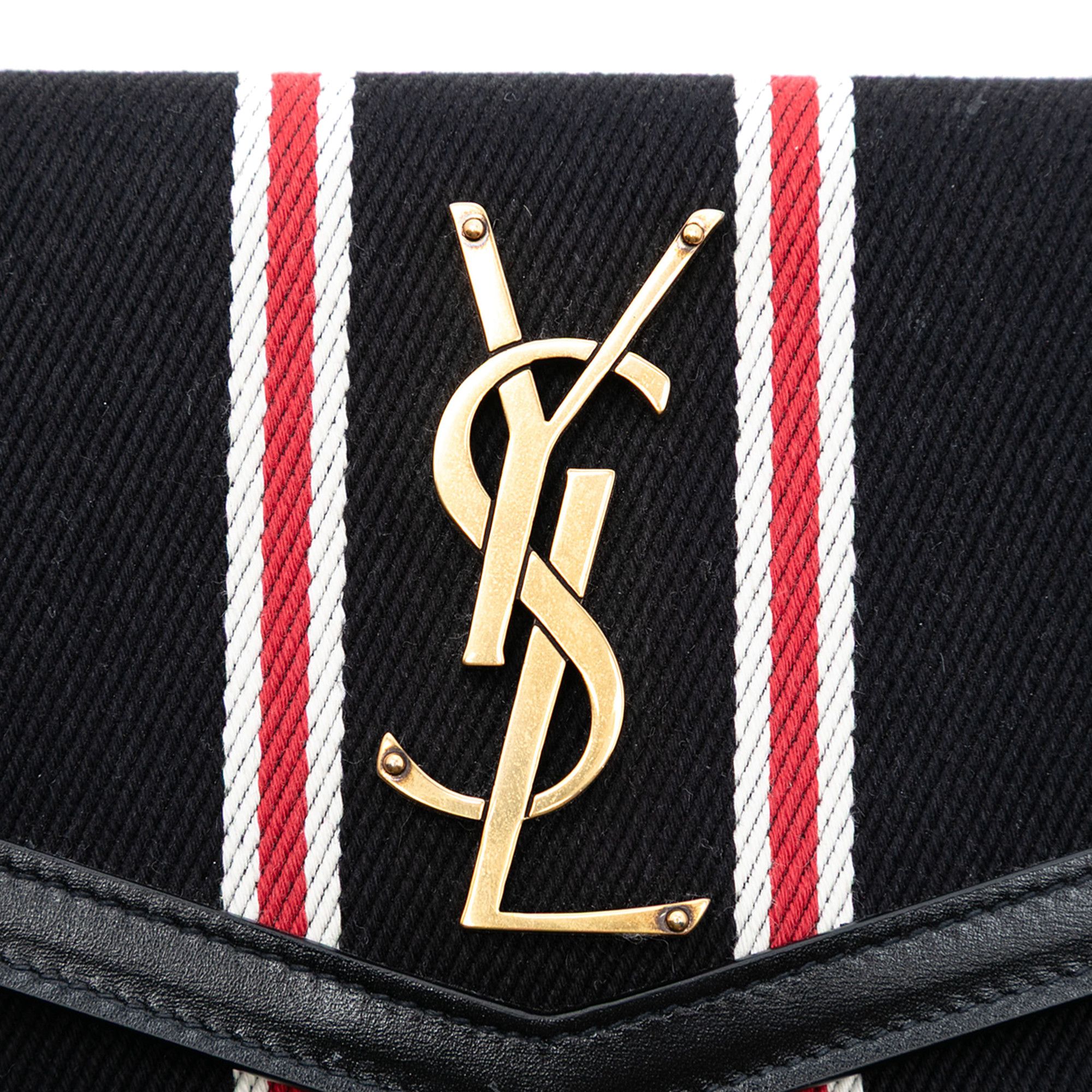 Yves Saint Laurent Yves Saint Laurent Canvas Striped Uptown Pouch Size ONE SIZE - 5 Thumbnail