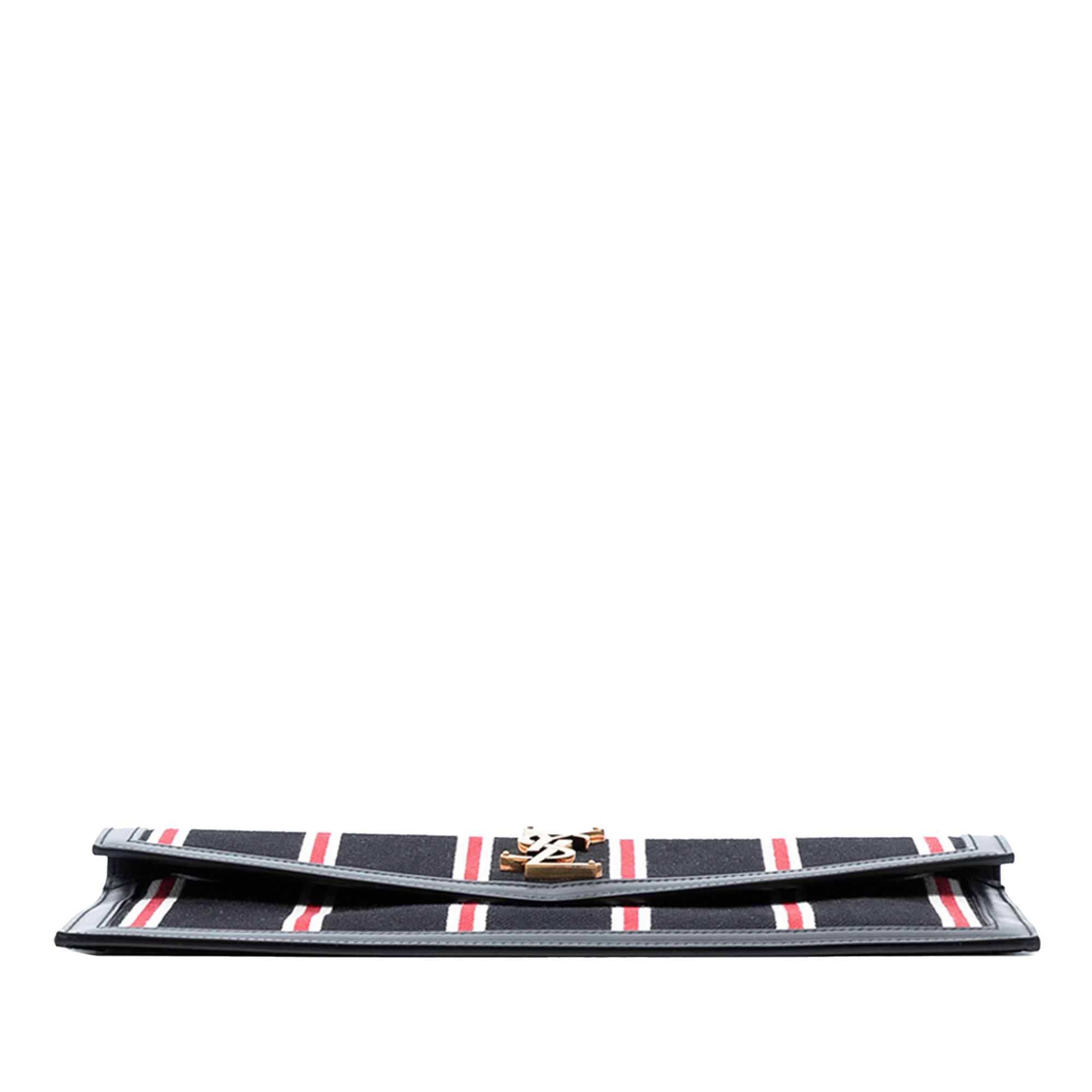 Yves Saint Laurent Yves Saint Laurent Canvas Striped Uptown Pouch Size ONE SIZE - 3 Thumbnail