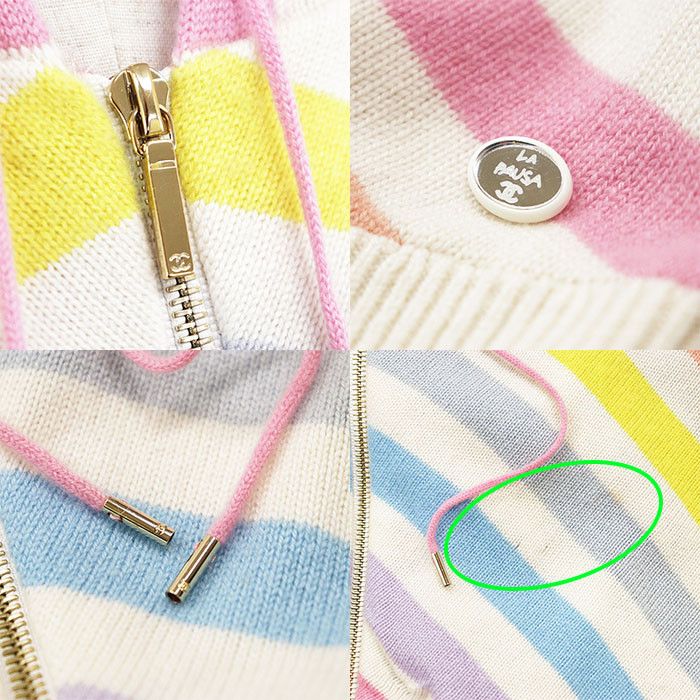 Chanel Chanel Chanel LA PAUSA Cashmere Knit Hoodie Textile Sweatshirts & Hoodies P60513 DUTY FREE for USA Size ONE SIZE - 3 Thumbnail