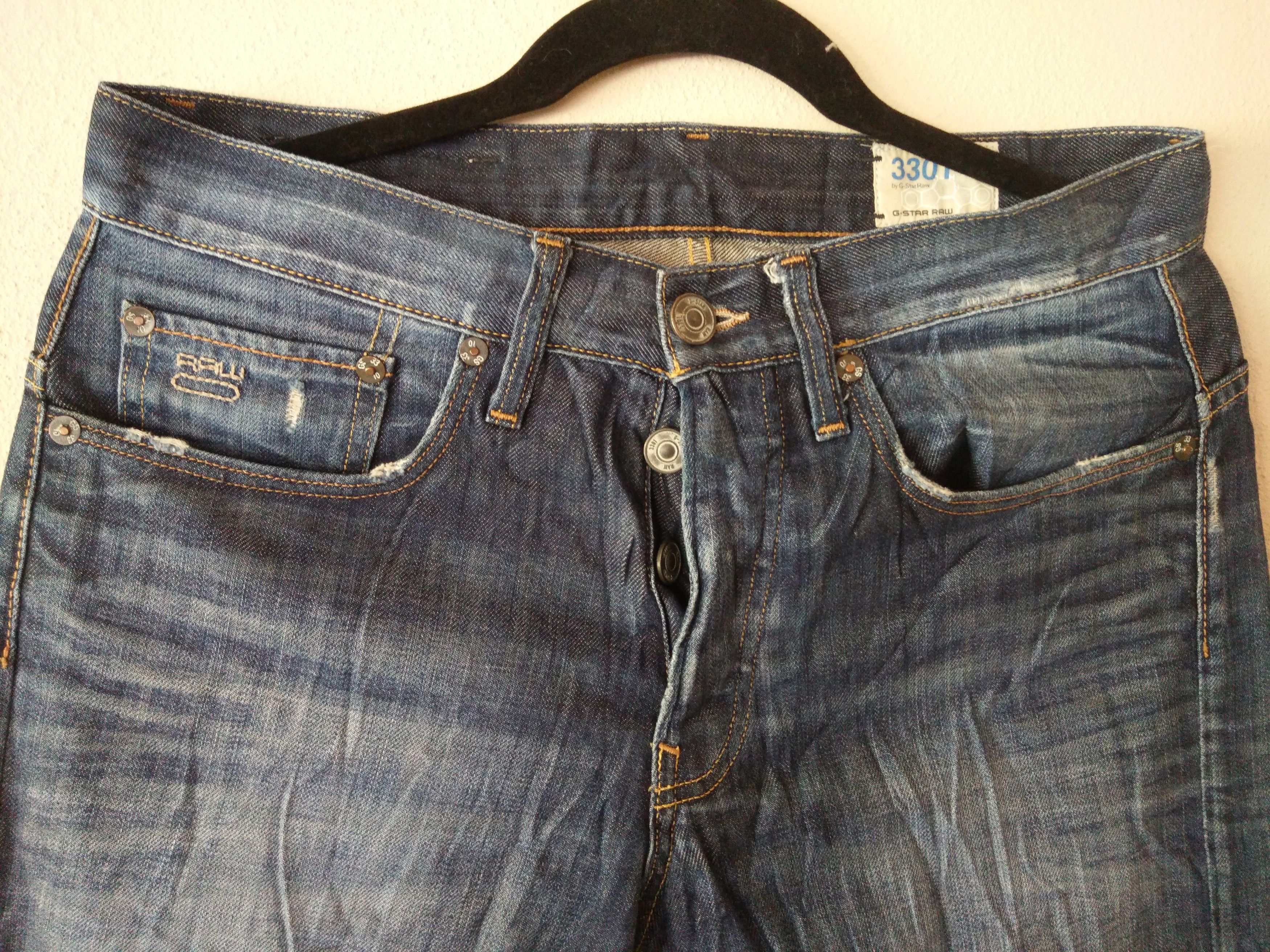 Designer × G-Star × Japanese Brand Rare 3310 G Star Raw Denim Jeans Size US 32 / EU 48 - 3 Thumbnail