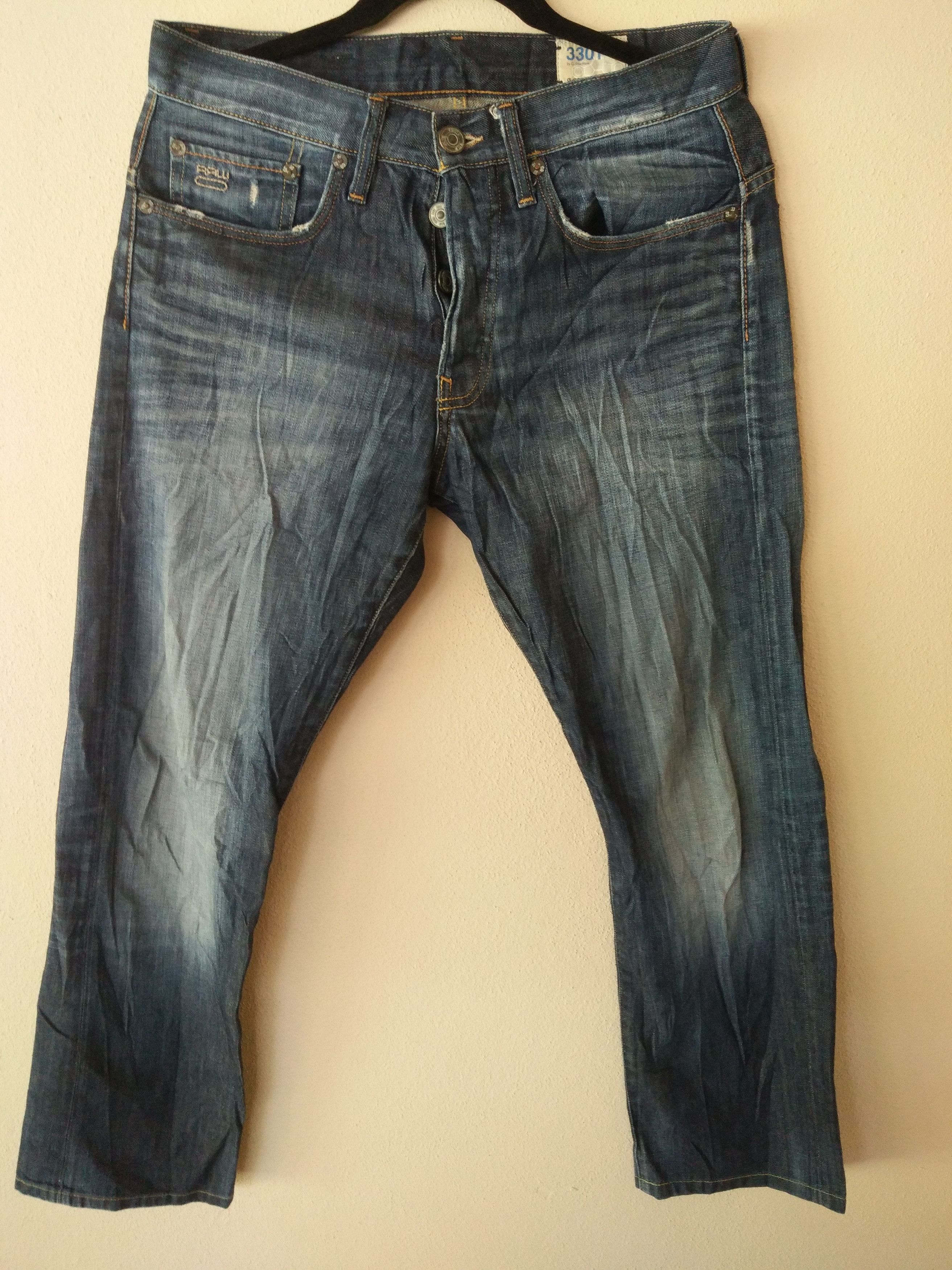 Designer × G-Star × Japanese Brand Rare 3310 G Star Raw Denim Jeans Size US 32 / EU 48 - 2 Thumbnail