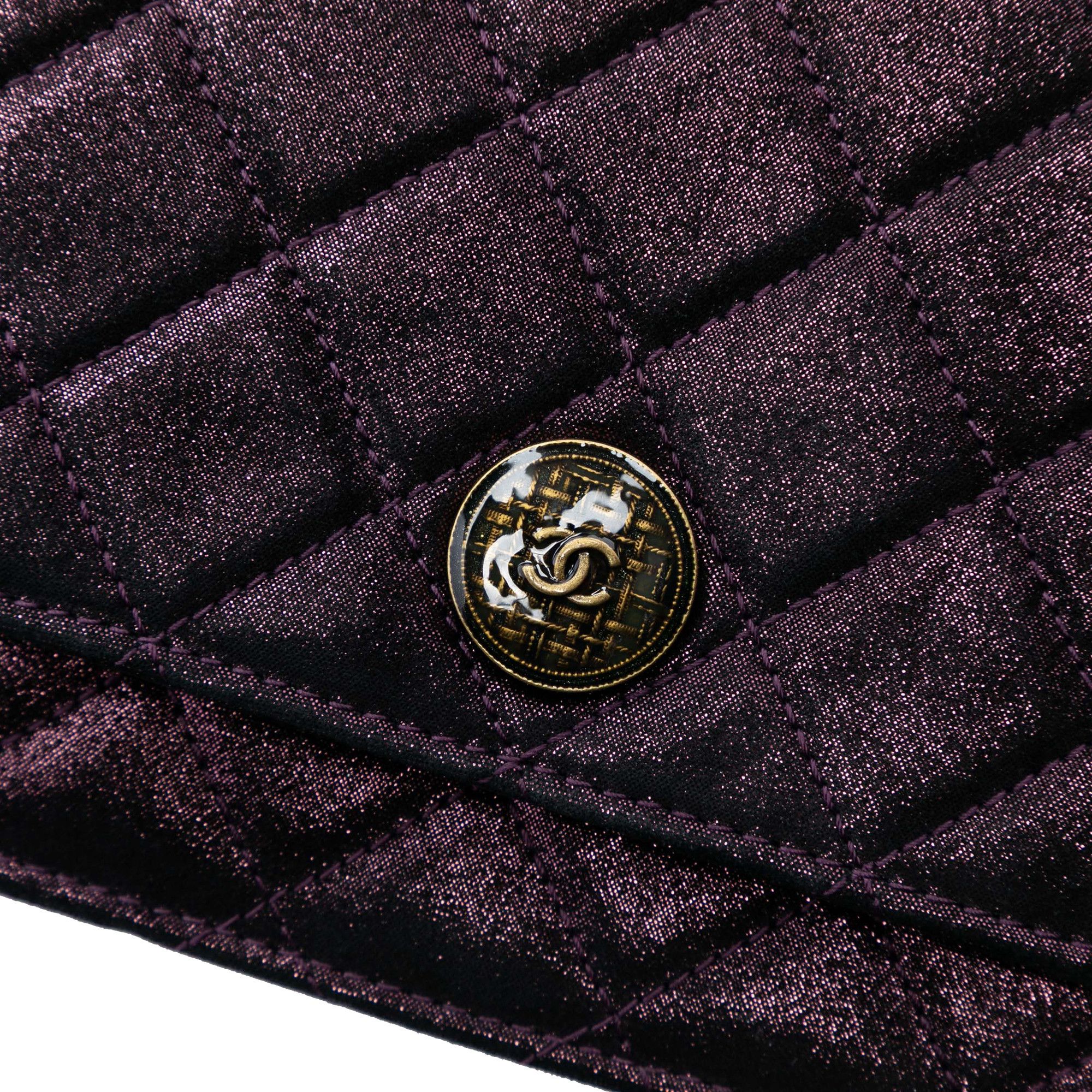Chanel Chanel Quilted Iridescent Lambskin Tartan Button Wallet On Chain Size ONE SIZE - 6 Thumbnail