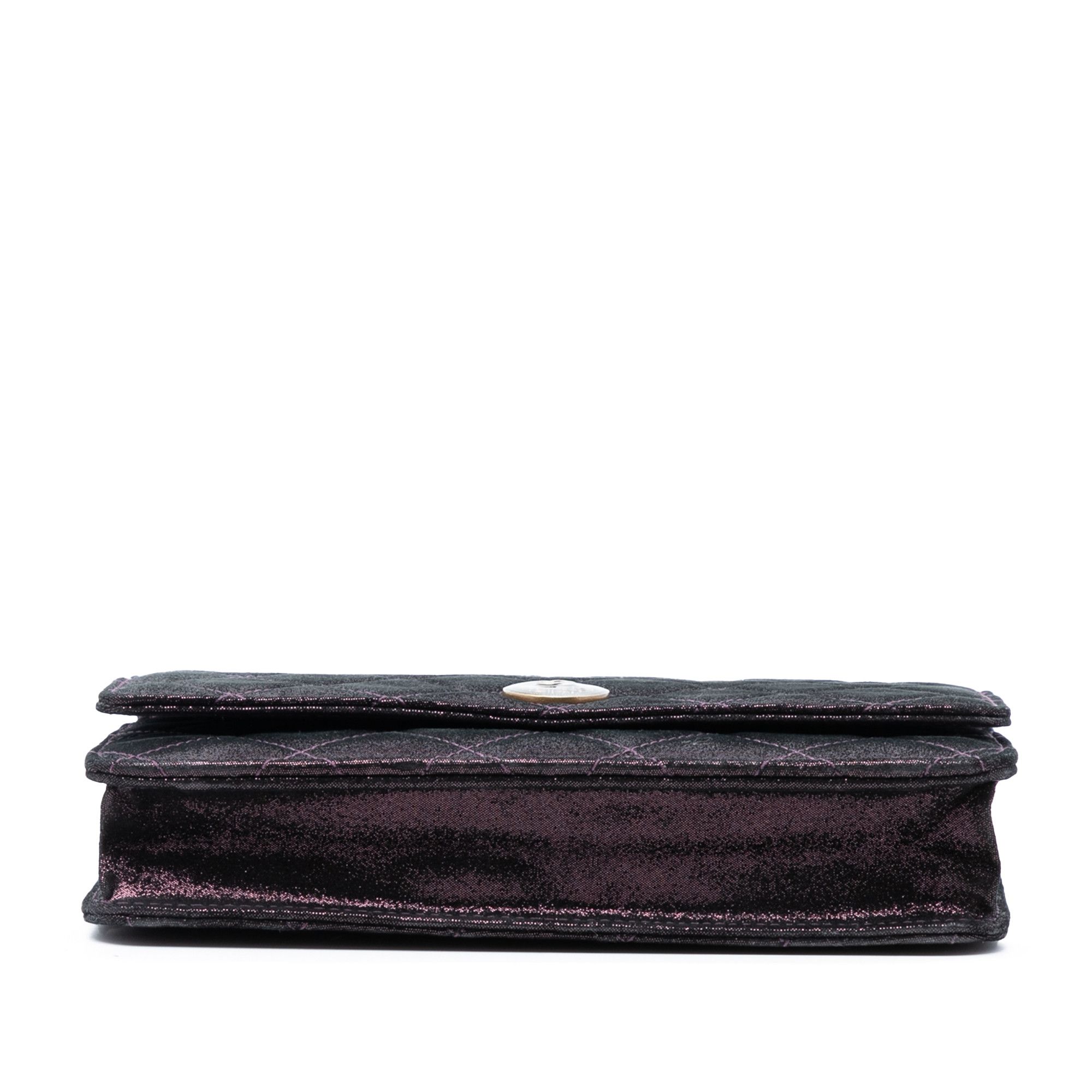 Chanel Chanel Quilted Iridescent Lambskin Tartan Button Wallet On Chain Size ONE SIZE - 3 Thumbnail