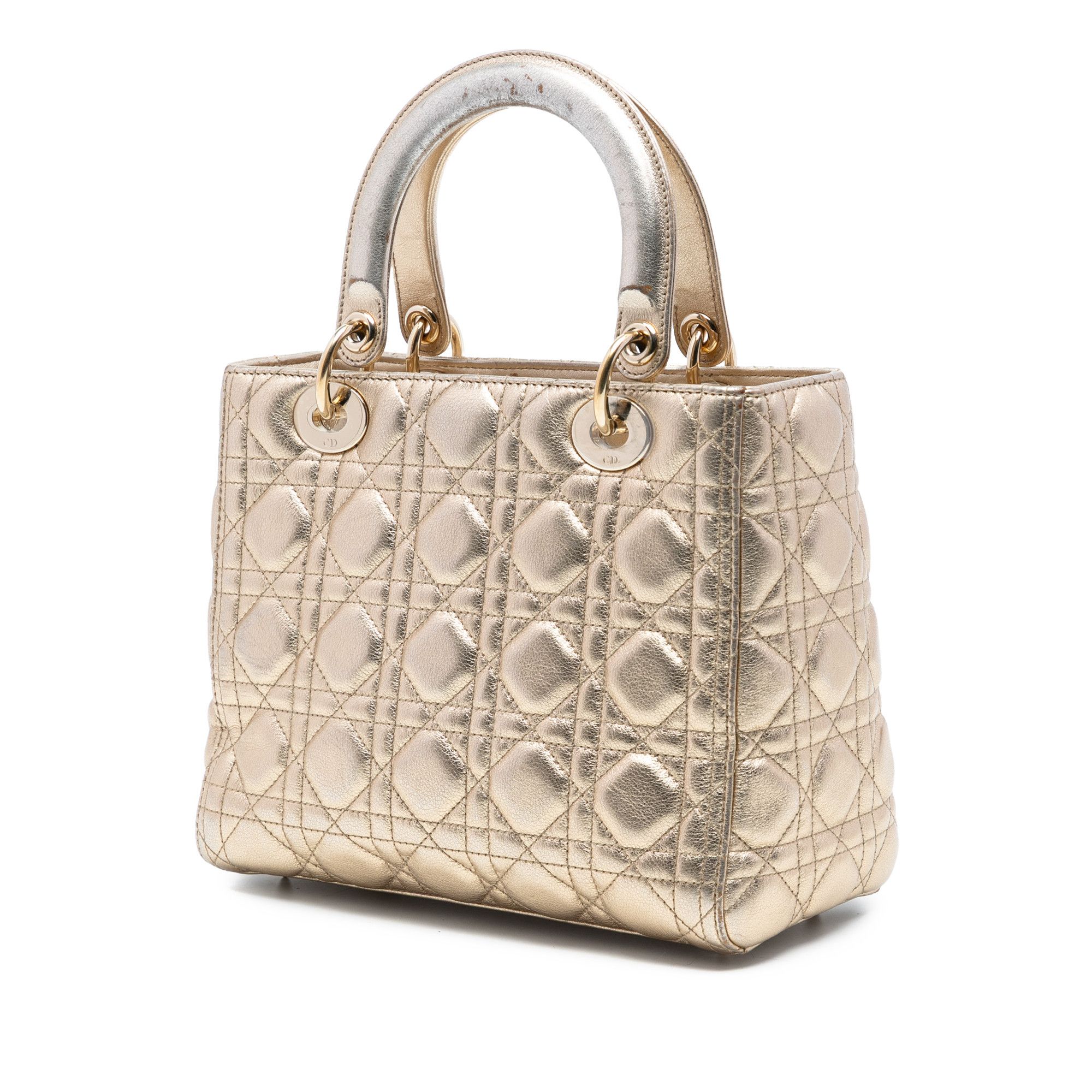Dior Dior Medium Metallic Lambskin Cannage Lady Dior Size ONE SIZE - 2 Thumbnail