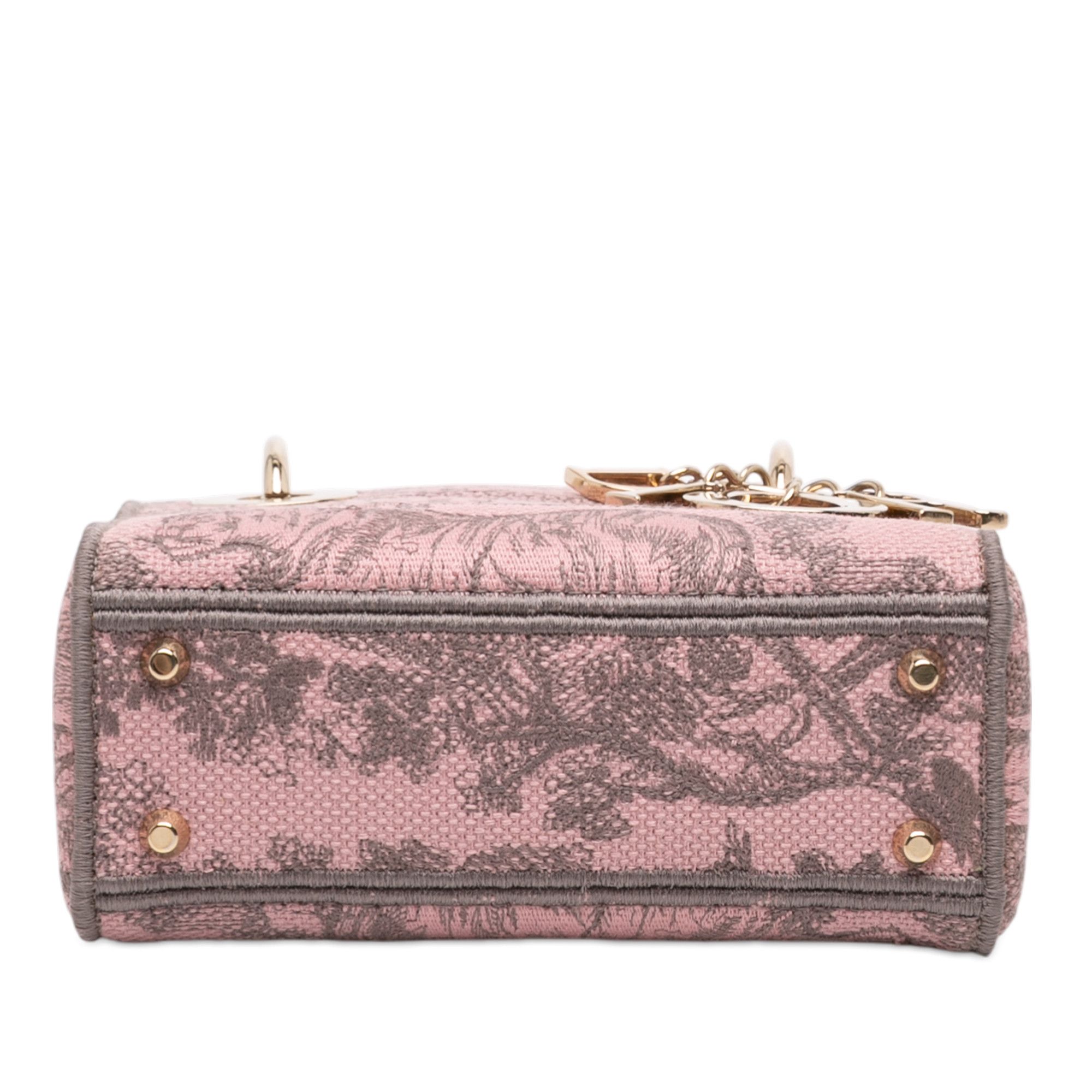 Dior Dior Mini Embroidered Canvas Toile De Jouy Lady D Lite Size ONE SIZE - 3 Thumbnail