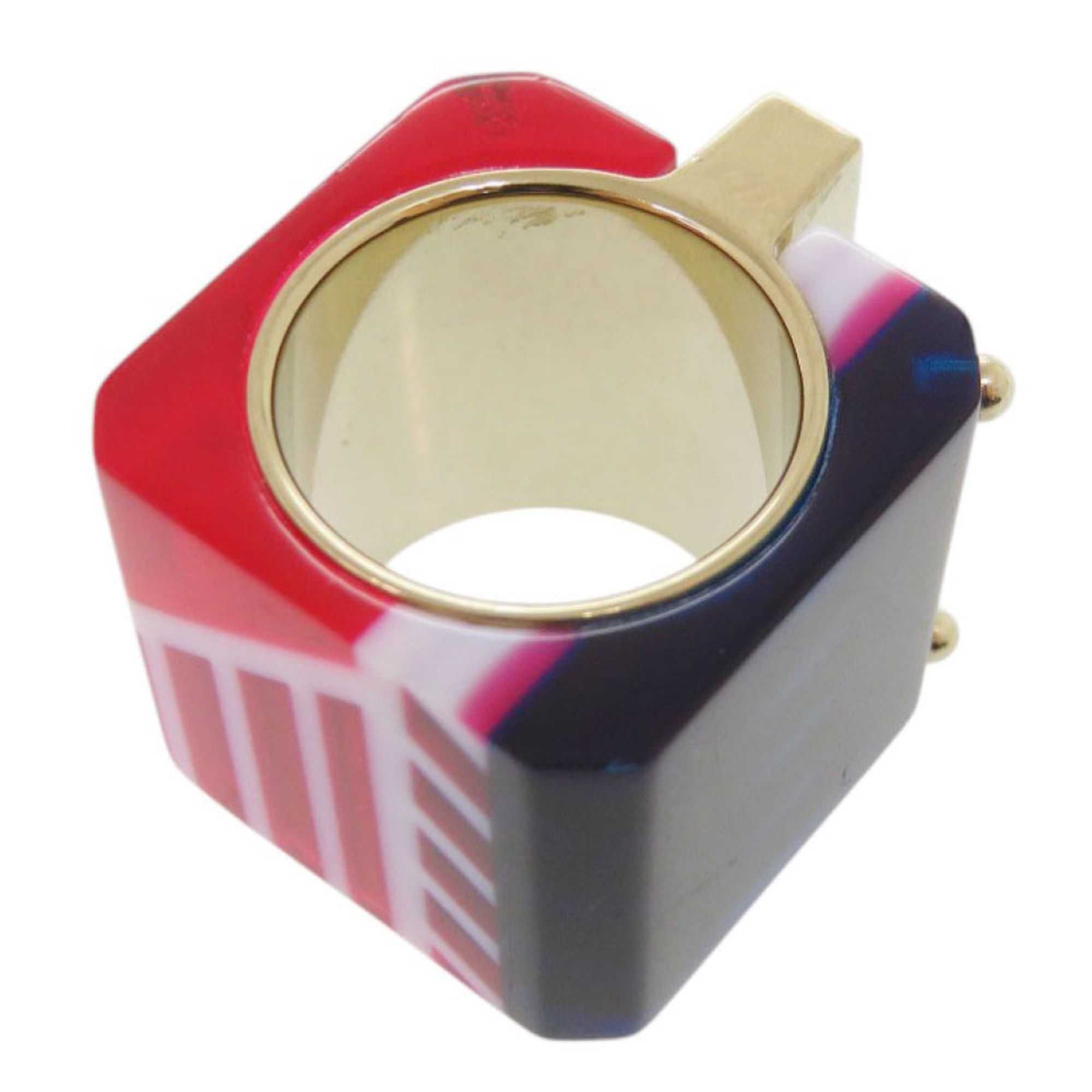 Dior Excellent condition Christian Dior Sorbet wide ring, size L (approx. 1), gold, red, and blue. 1301 Size ONE SIZE - 7 Thumbnail