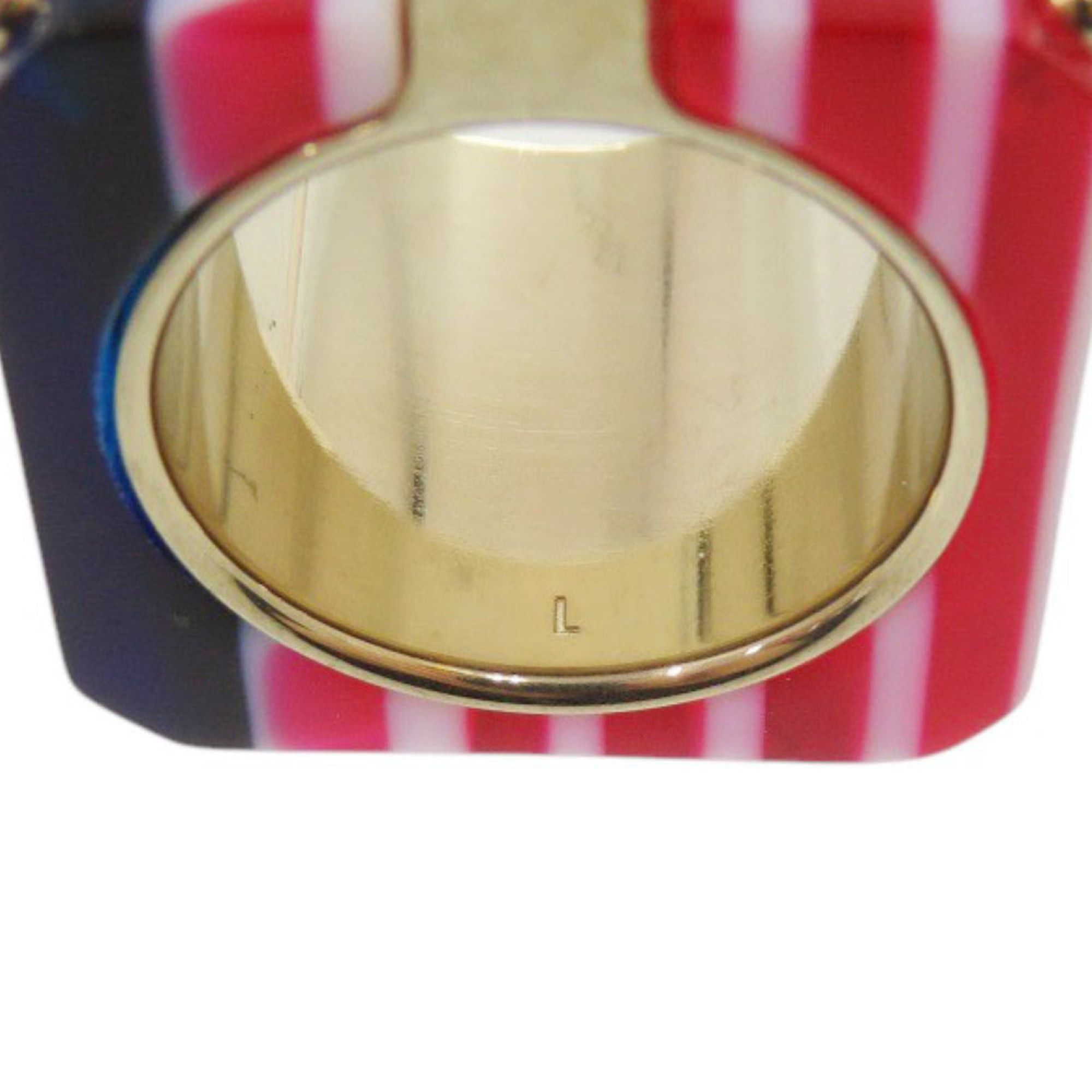 Dior Excellent condition Christian Dior Sorbet wide ring, size L (approx. 1), gold, red, and blue. 1301 Size ONE SIZE - 8 Thumbnail