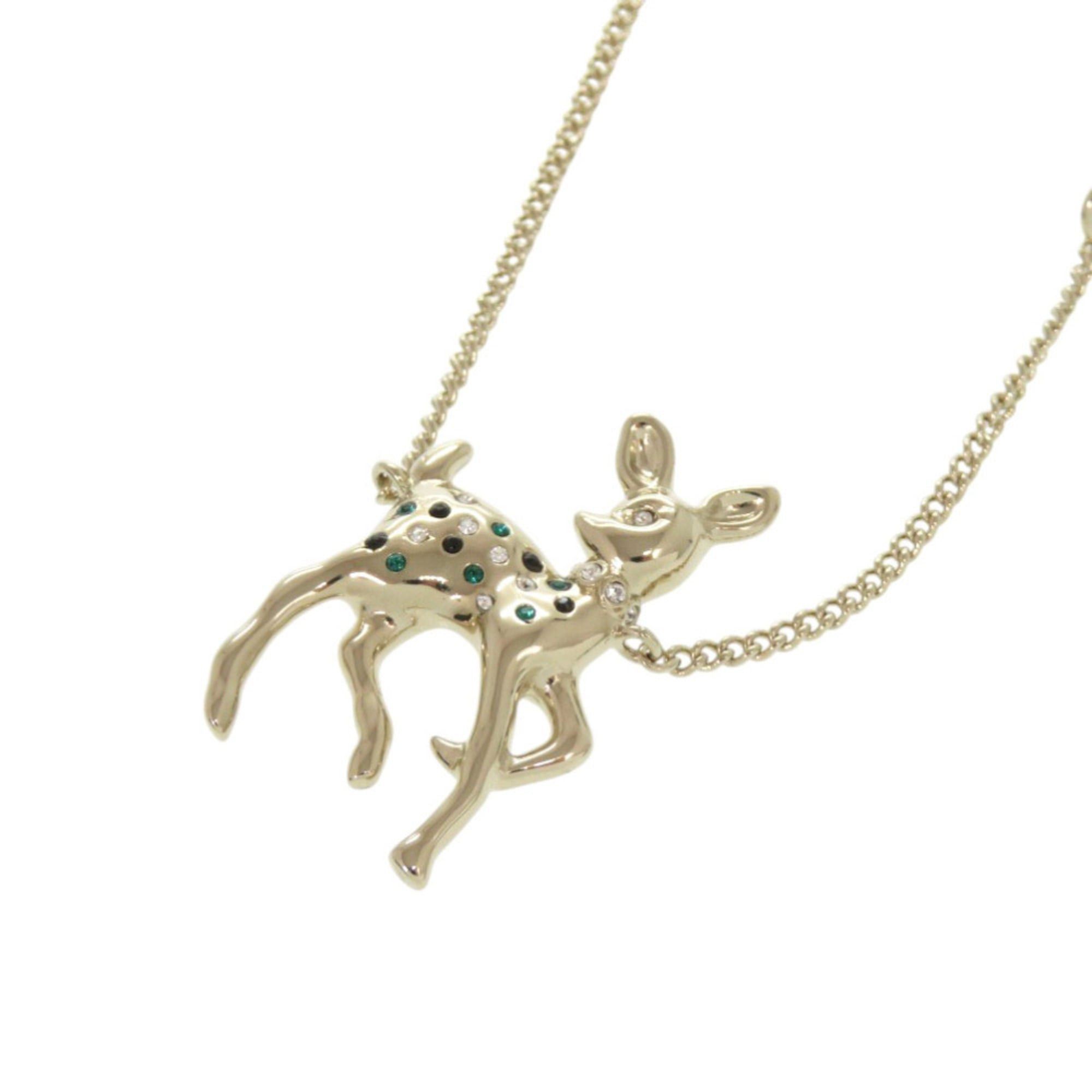Chanel Like new Chanel deer motif GP rhinestone gold necklace 1815CHANEL Size ONE SIZE - 5 Thumbnail