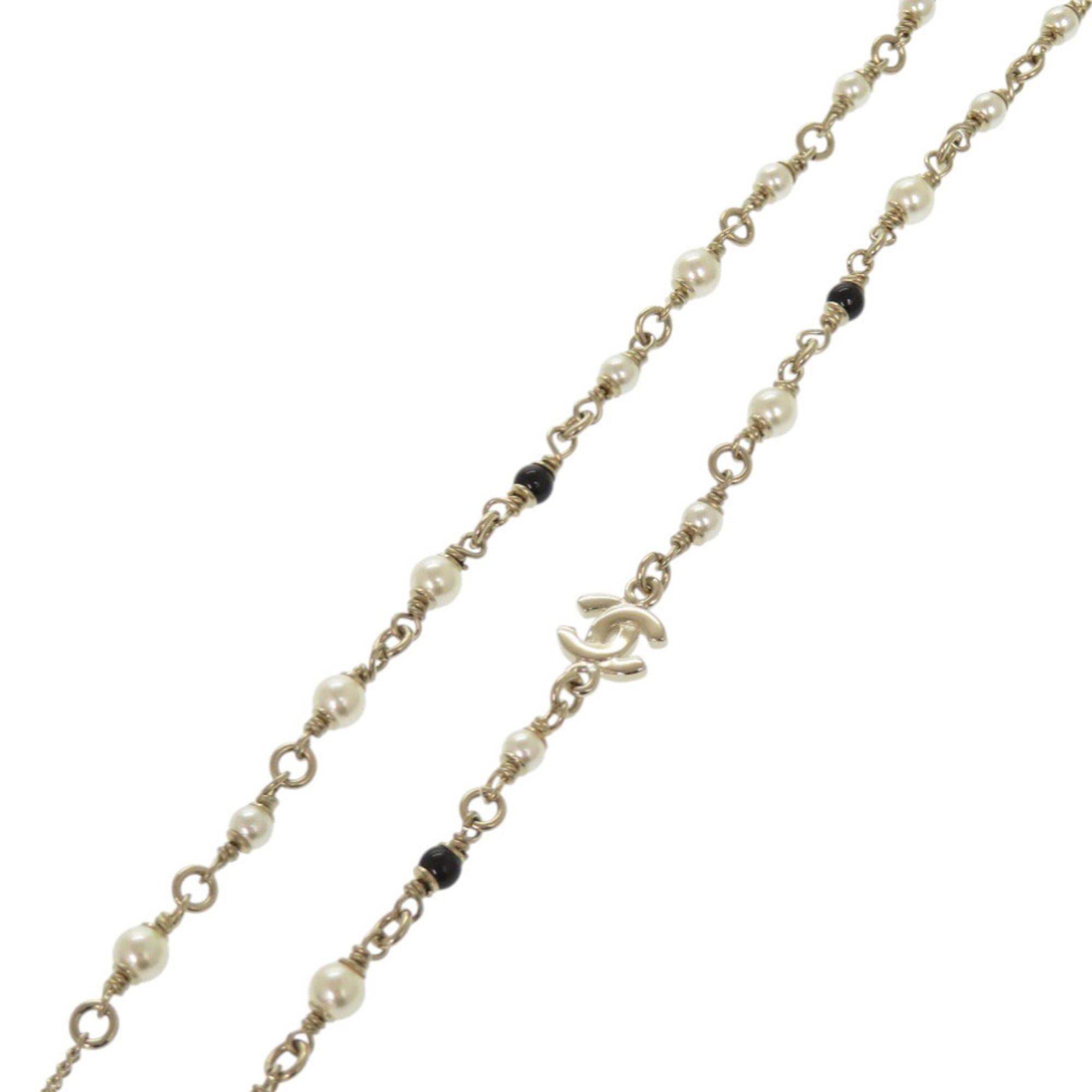 Chanel Like new Chanel deer motif GP rhinestone gold necklace 1815CHANEL Size ONE SIZE - 7 Thumbnail