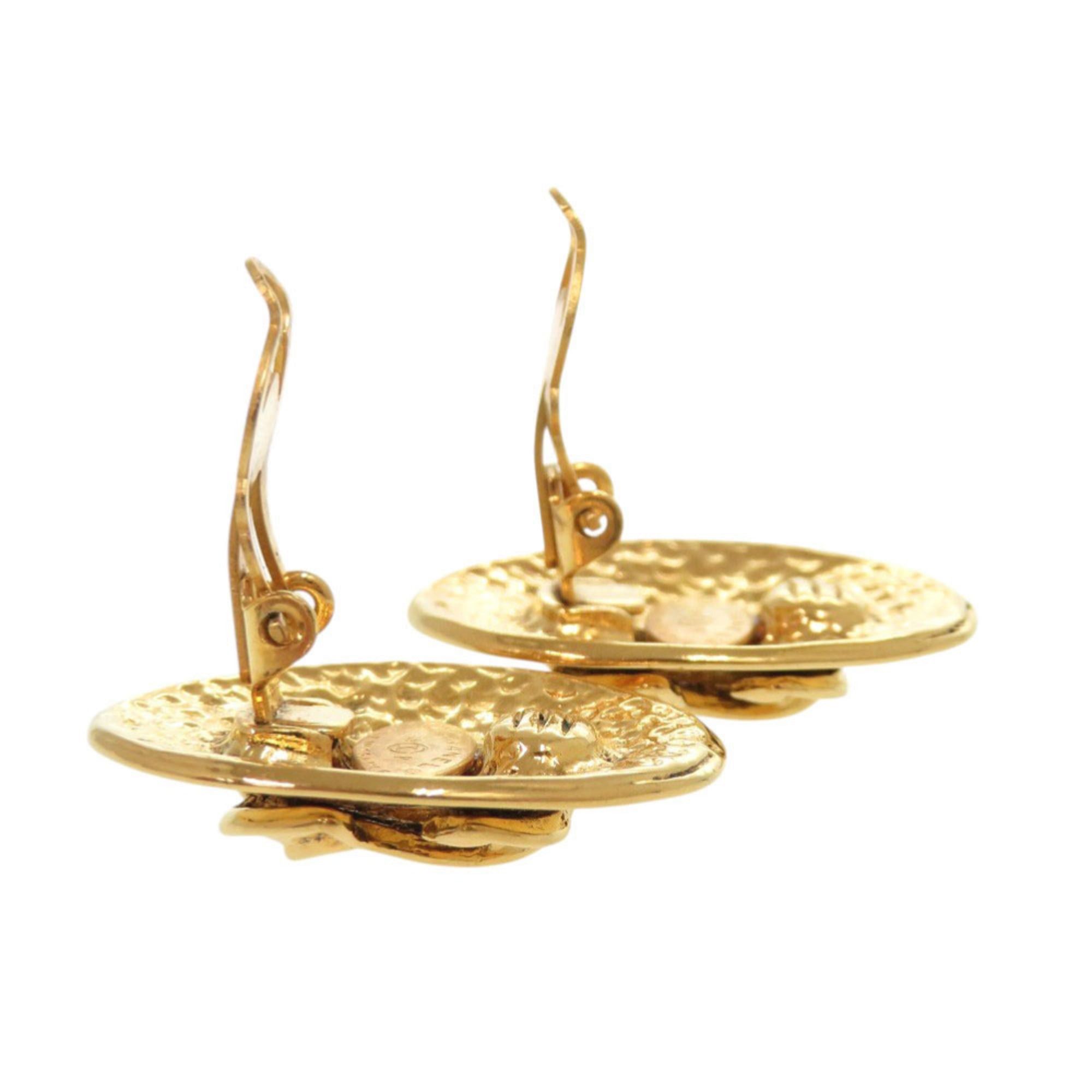 Chanel Beautiful vintage Chanel Coco Mark metal gold earrings 0079CHANEL Size ONE SIZE - 3 Thumbnail