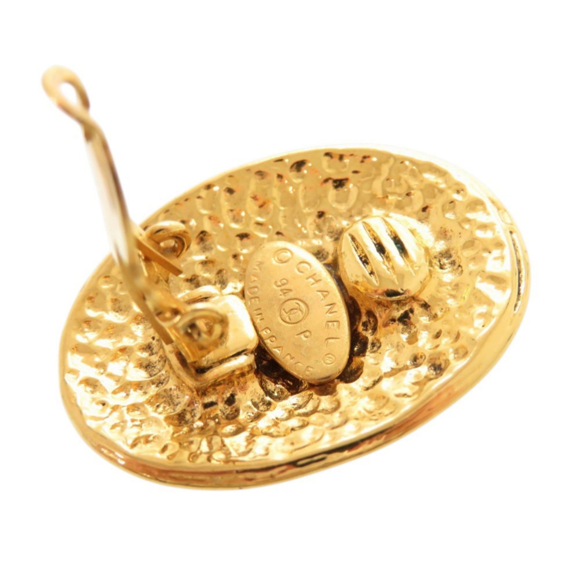 Chanel Beautiful vintage Chanel Coco Mark metal gold earrings 0079CHANEL Size ONE SIZE - 4 Thumbnail