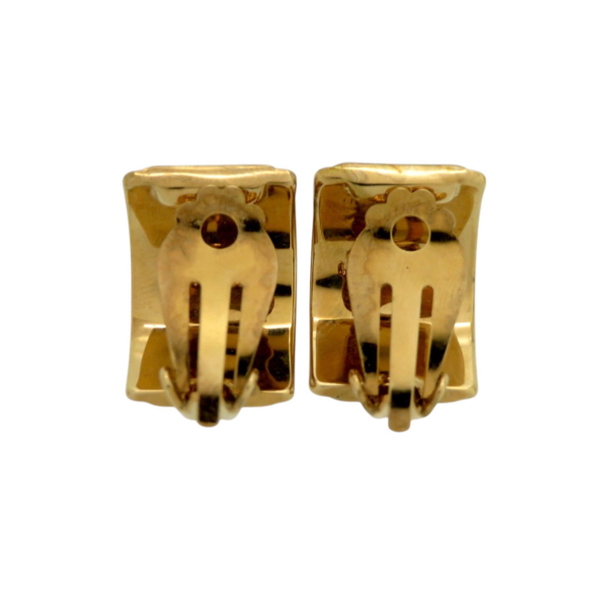 Hermes Excellent condition Hermes enamel metal red earrings 0091HERMES Size ONE SIZE - 3 Thumbnail