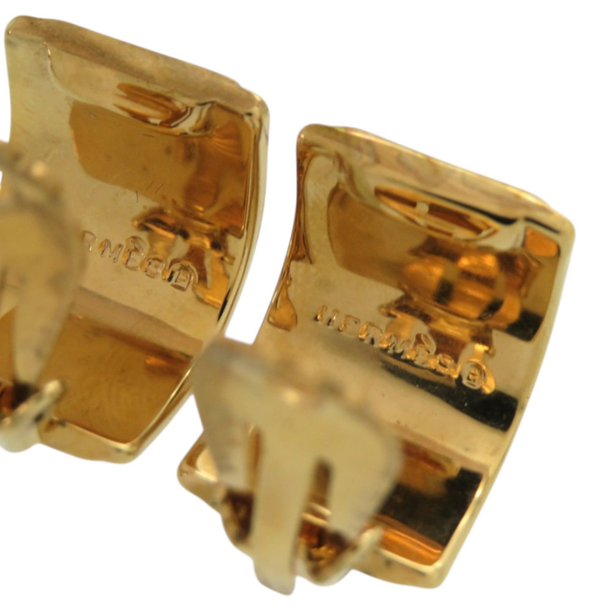 Hermes Excellent condition Hermes enamel metal red earrings 0091HERMES Size ONE SIZE - 7 Thumbnail