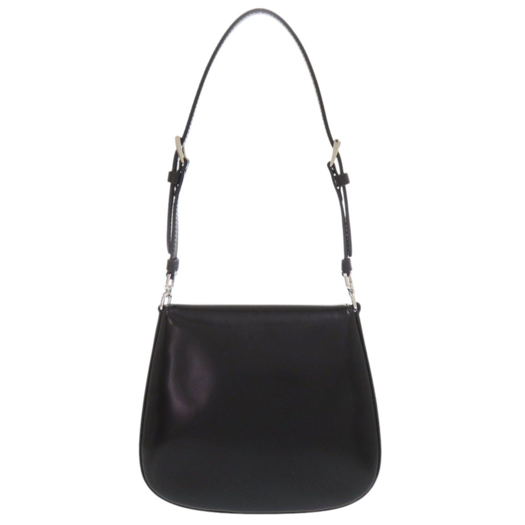 Prada Unused Prada SPAZZOLATO 1BH188 Triangle Logo Leather Black 2-Way Shoulder Bag 0709PRADA Size ONE SIZE - 3 Thumbnail