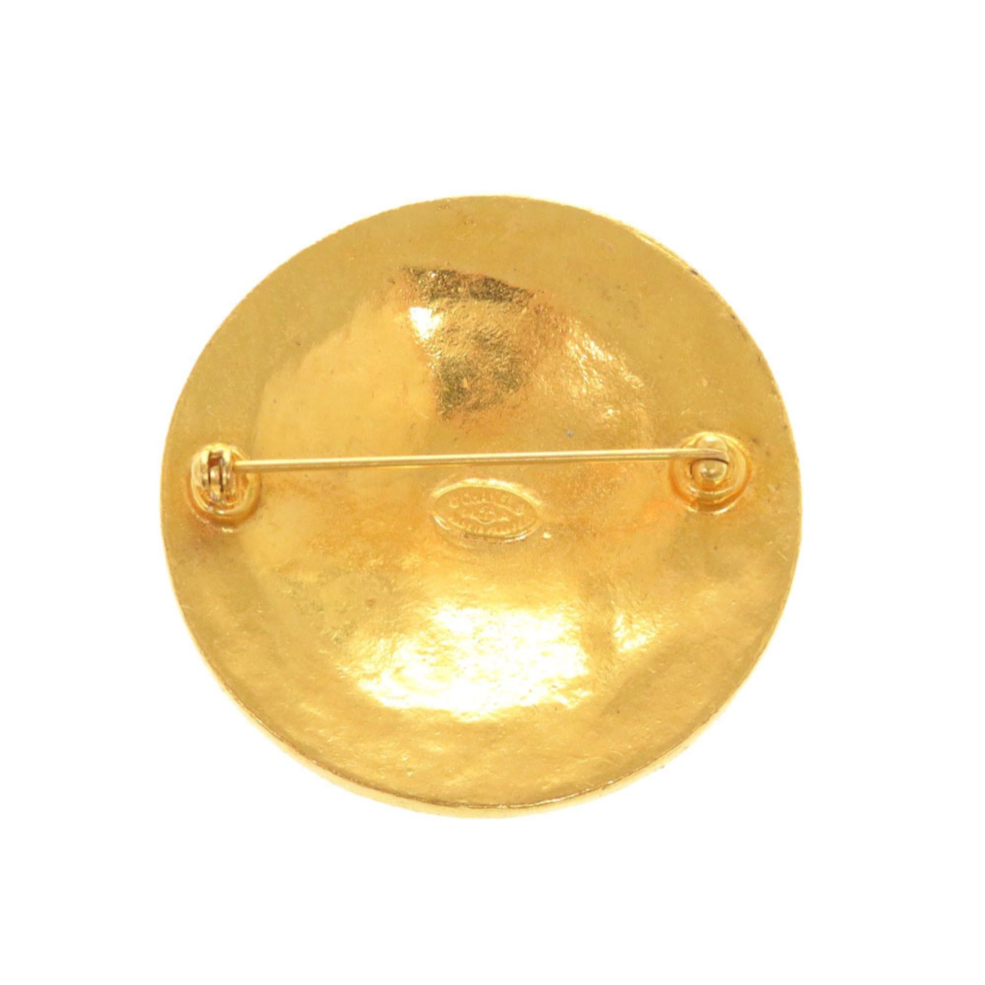 Chanel Excellent condition Chanel vintage Coco Mark metal gold brooch 0068CHANEL Size ONE SIZE - 2 Thumbnail