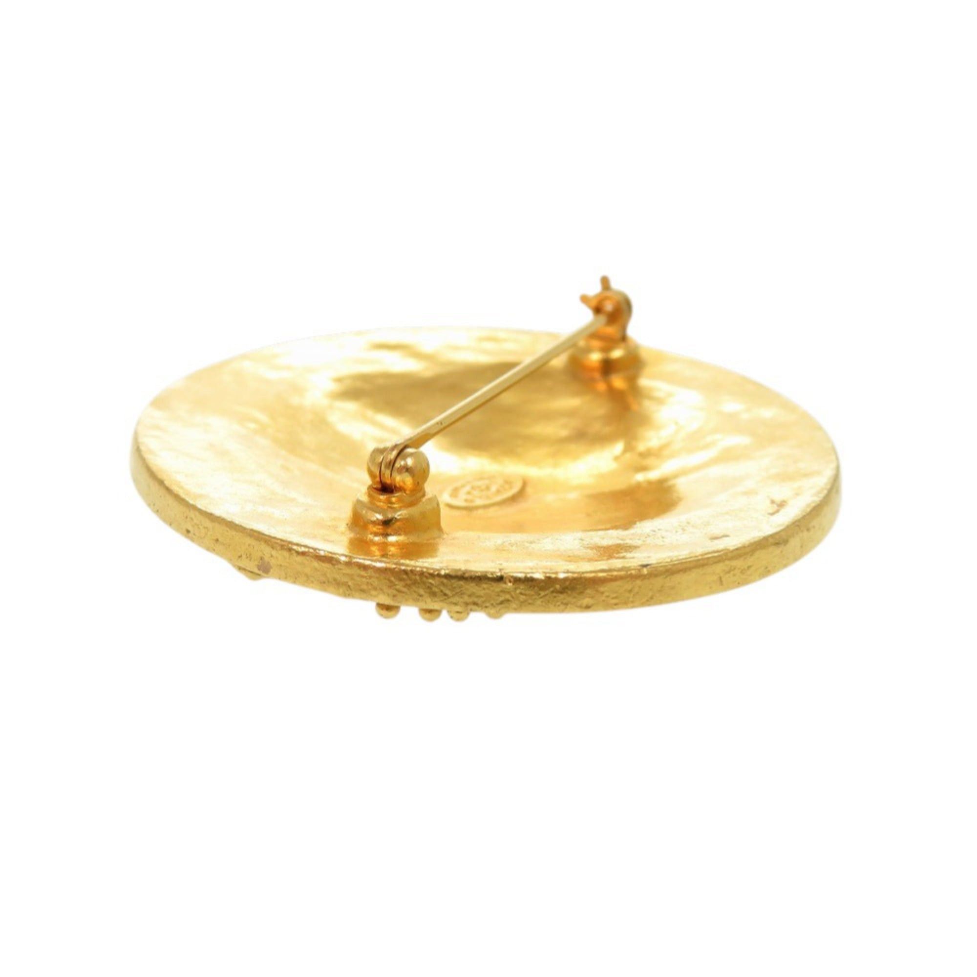 Chanel Excellent condition Chanel vintage Coco Mark metal gold brooch 0068CHANEL Size ONE SIZE - 4 Thumbnail