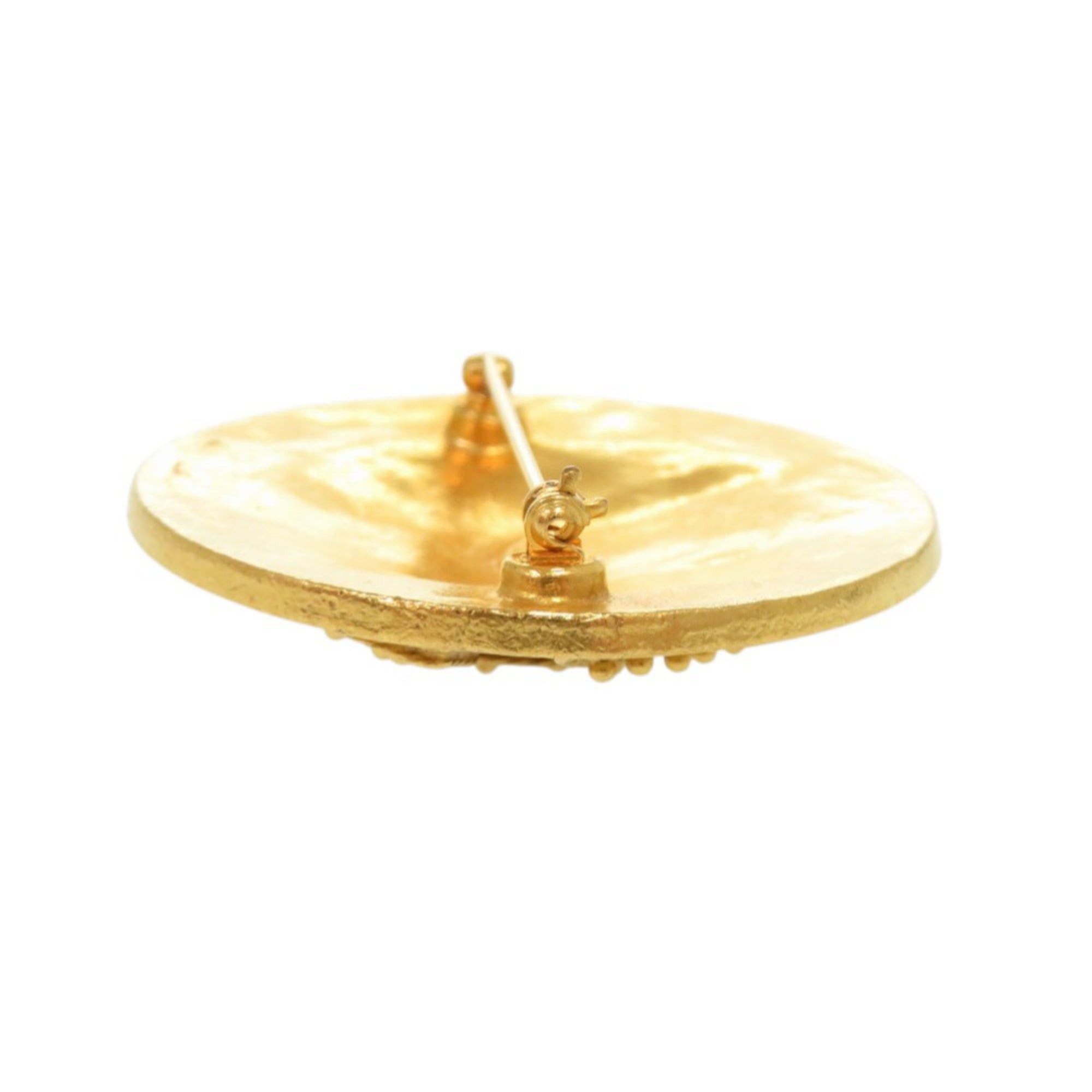 Chanel Excellent condition Chanel vintage Coco Mark metal gold brooch 0068CHANEL Size ONE SIZE - 5 Thumbnail