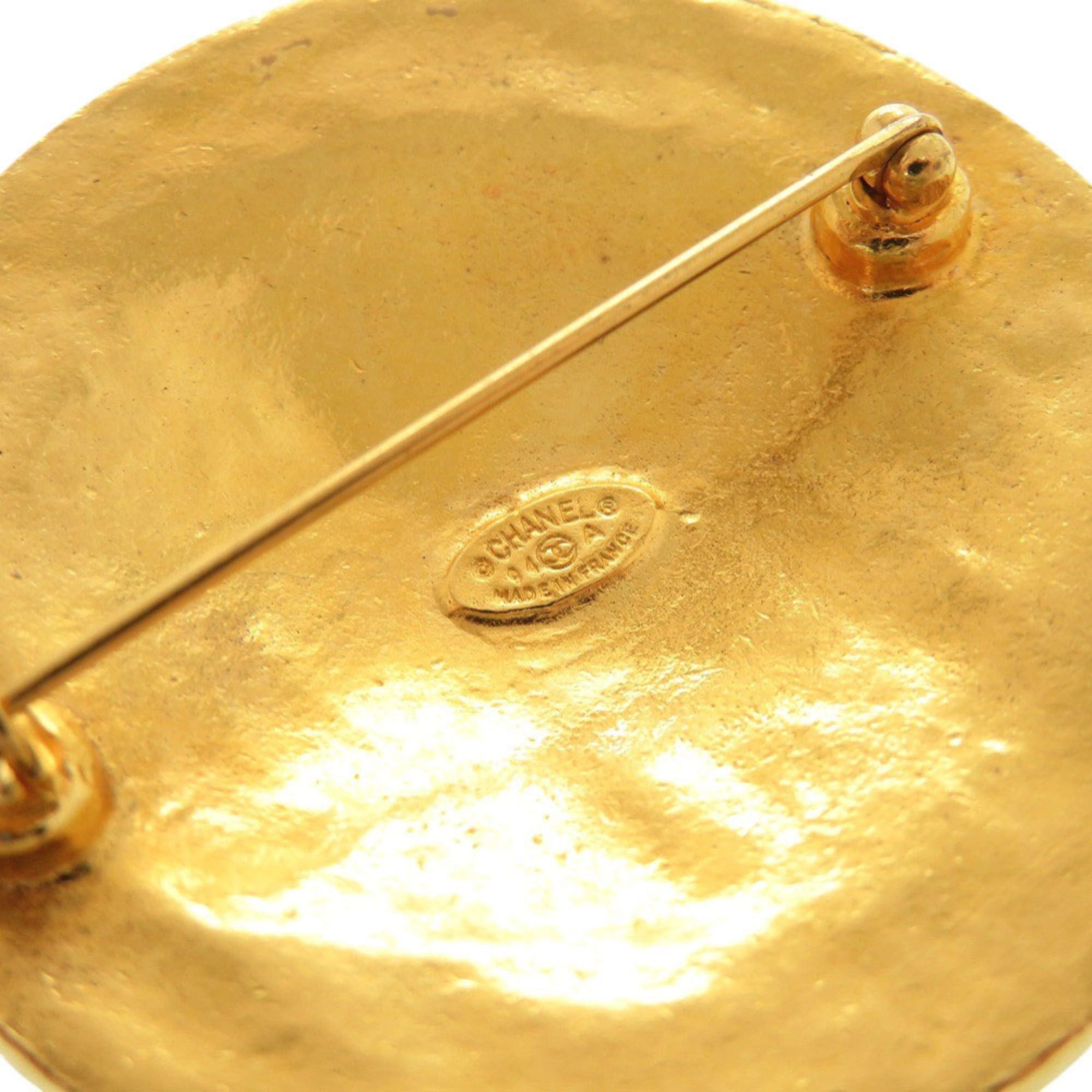 Chanel Excellent condition Chanel vintage Coco Mark metal gold brooch 0068CHANEL Size ONE SIZE - 3 Thumbnail