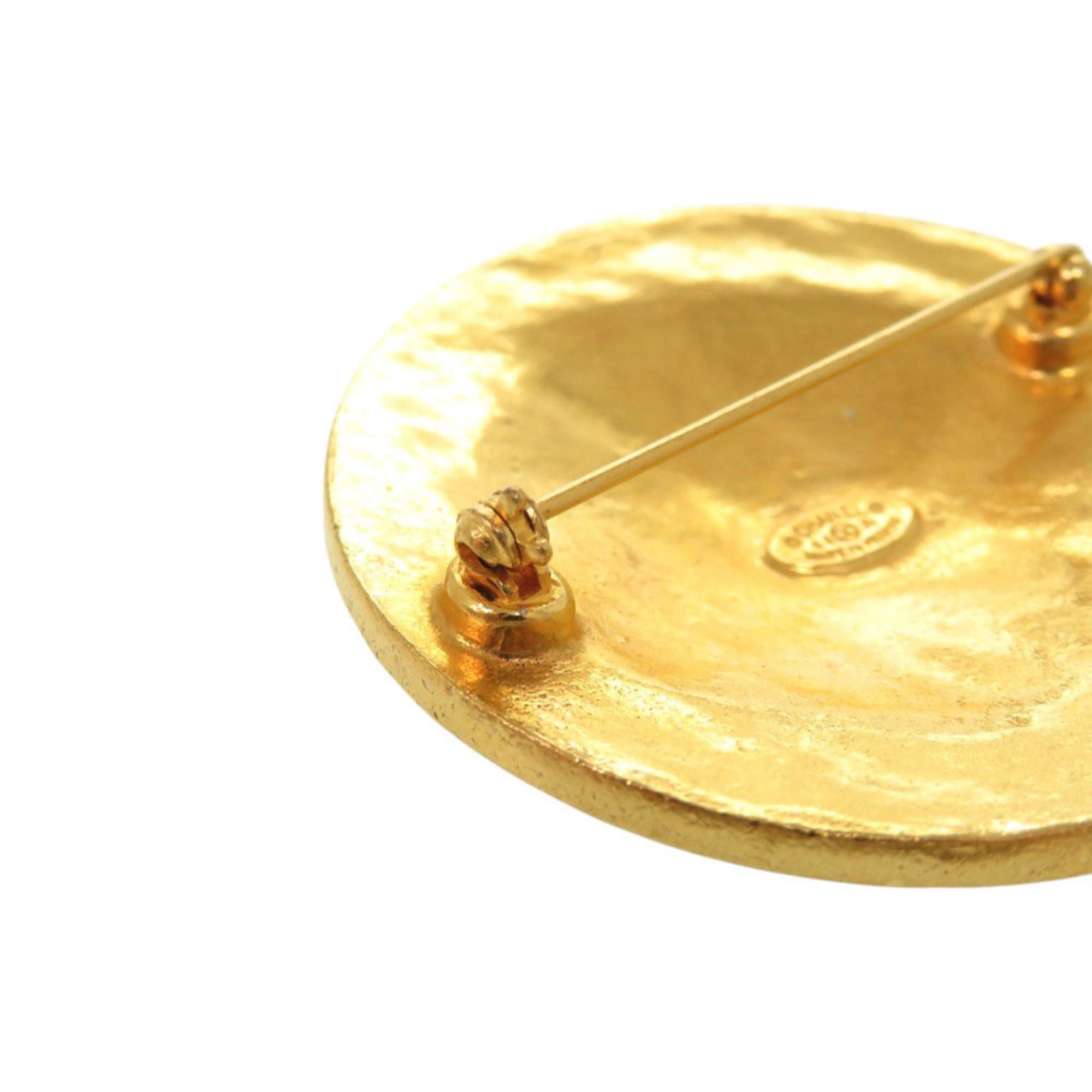 Chanel Excellent condition Chanel vintage Coco Mark metal gold brooch 0068CHANEL Size ONE SIZE - 8 Thumbnail