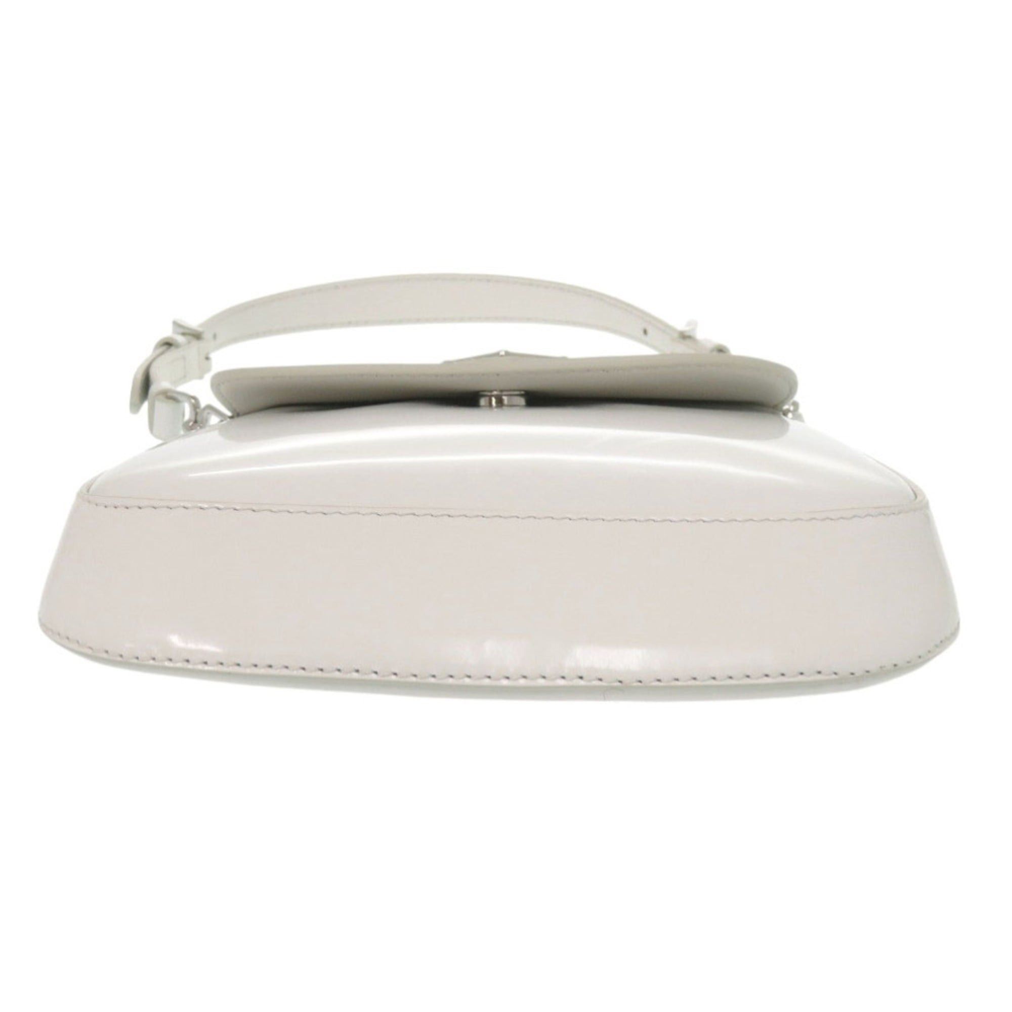 Prada Unused Prada SPAZZOLATO 1BH188 Triangle Logo Leather White 2-Way Shoulder Bag 0372PRADA Size ONE SIZE - 5 Thumbnail