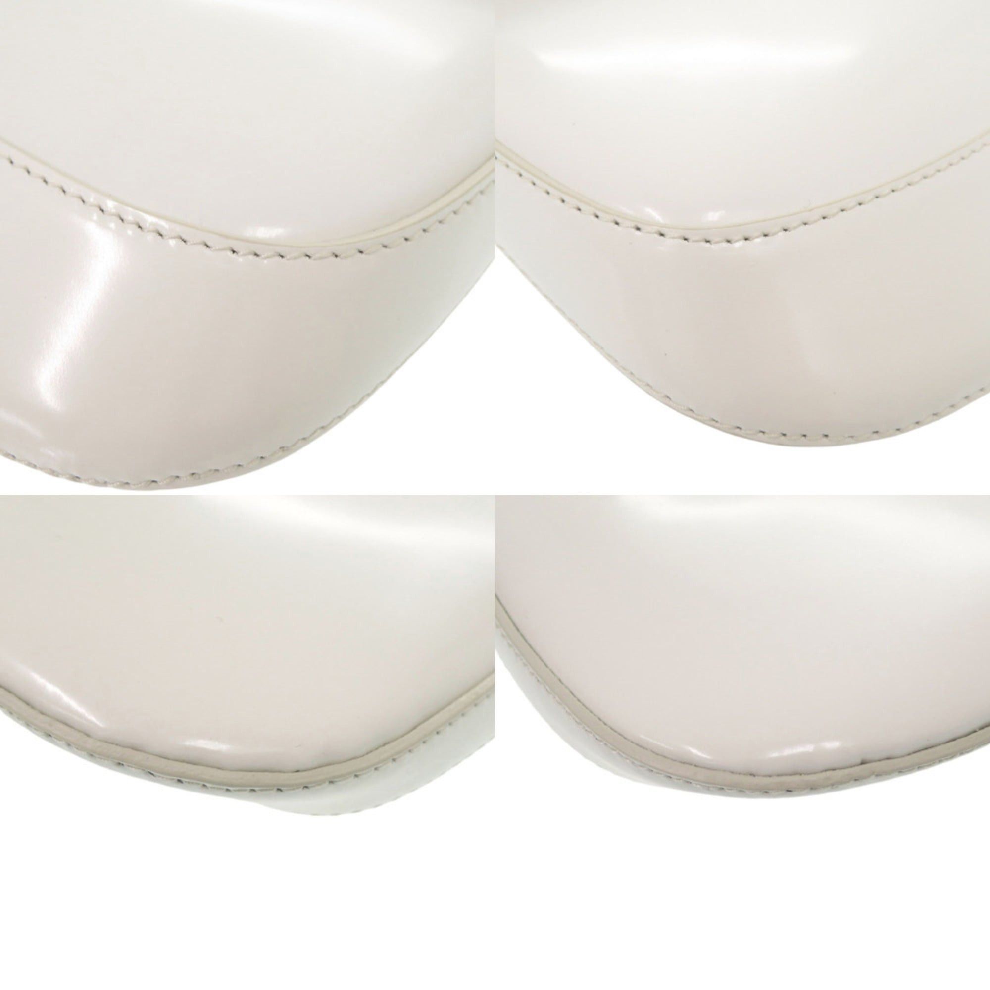 Prada Unused Prada SPAZZOLATO 1BH188 Triangle Logo Leather White 2-Way Shoulder Bag 0372PRADA Size ONE SIZE - 4 Thumbnail