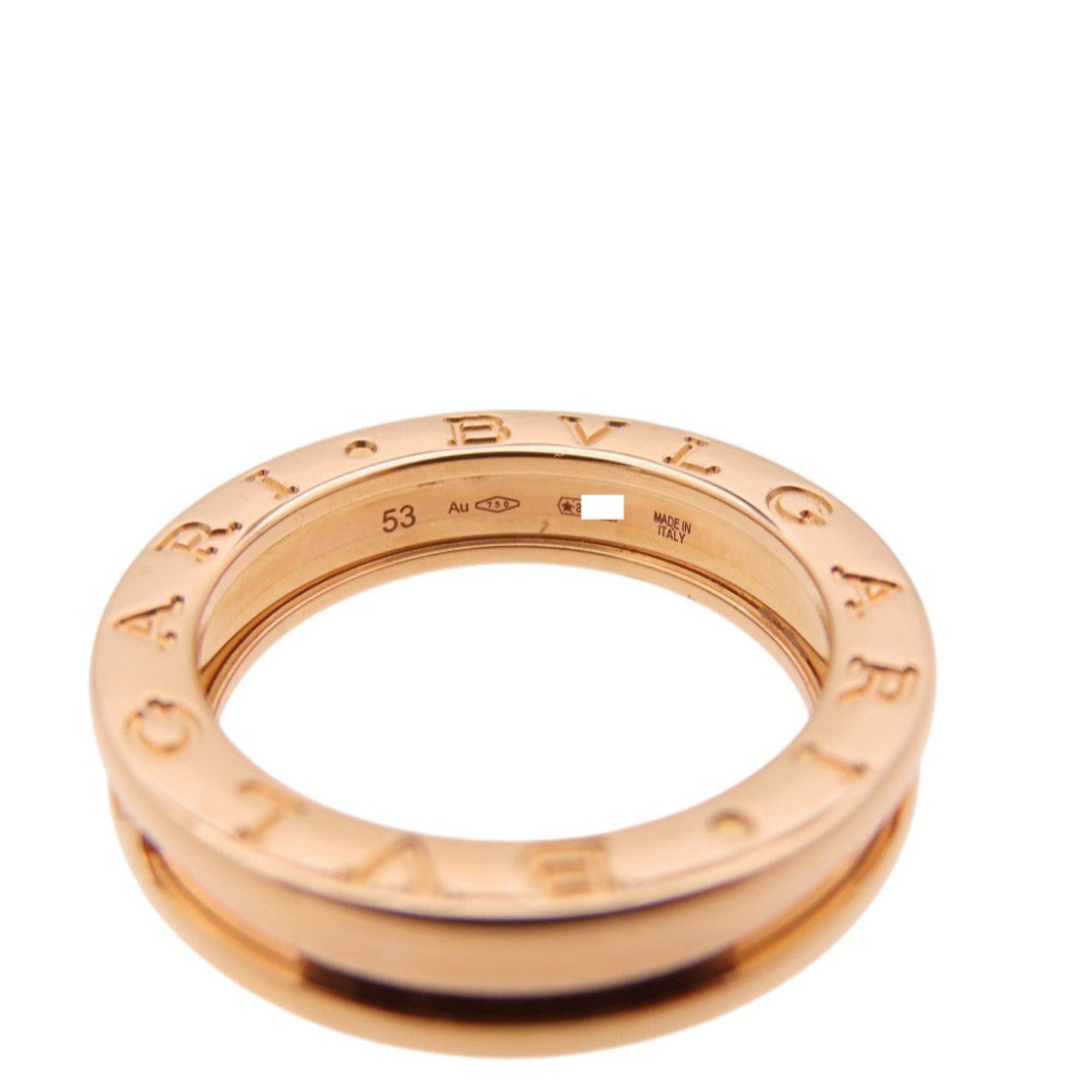 Bvlgari Like new Bvlgari B-ZERO1 750PG Ring #51 18K Pink Gold B-Zero1 0390BVLGARI Men's Size ONE SIZE - 6 Thumbnail