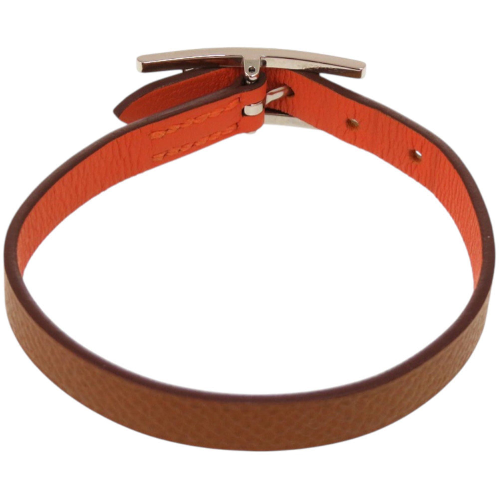 Hermes Excellent condition Hermès B-Api Double Tour Swift Metal Orange Bracelet 1791HERMES Size ONE SIZE - 5 Thumbnail