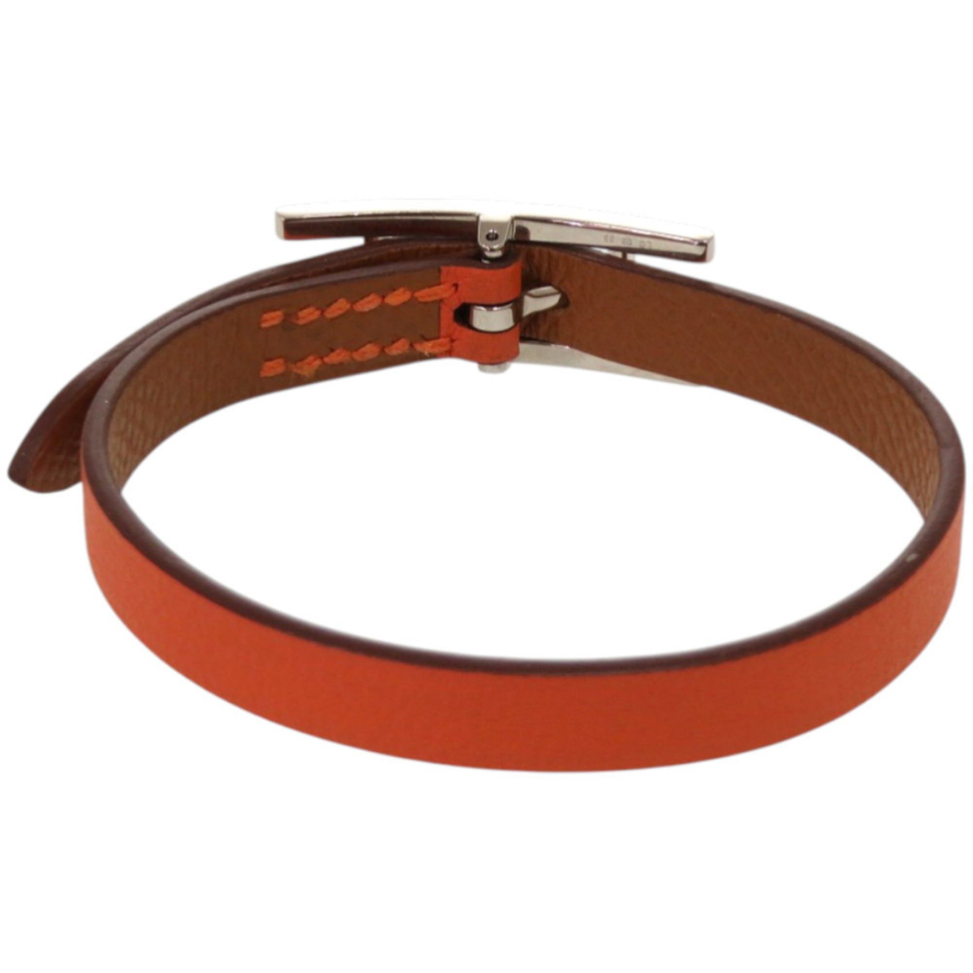 Hermes Excellent condition Hermès B-Api Double Tour Swift Metal Orange Bracelet 1791HERMES Size ONE SIZE - 2 Thumbnail