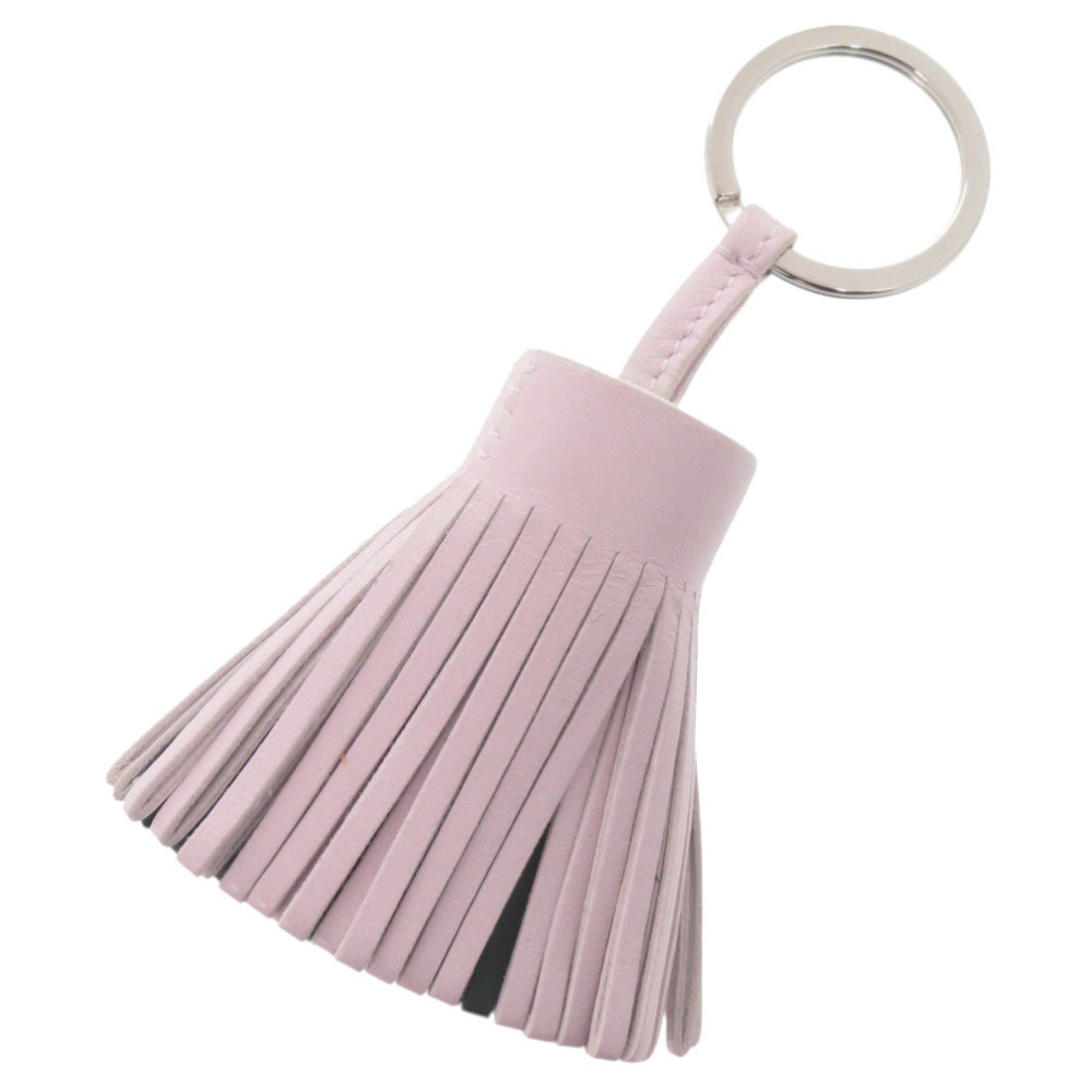 Hermes Like new Hermès Carmen Anjo Miro bag charm with fringe, mauve pale, Vert Cypress, Fizz, U stamp (2022 model), keychain, 0103HERMES Size ONE SIZE - 2 Thumbnail