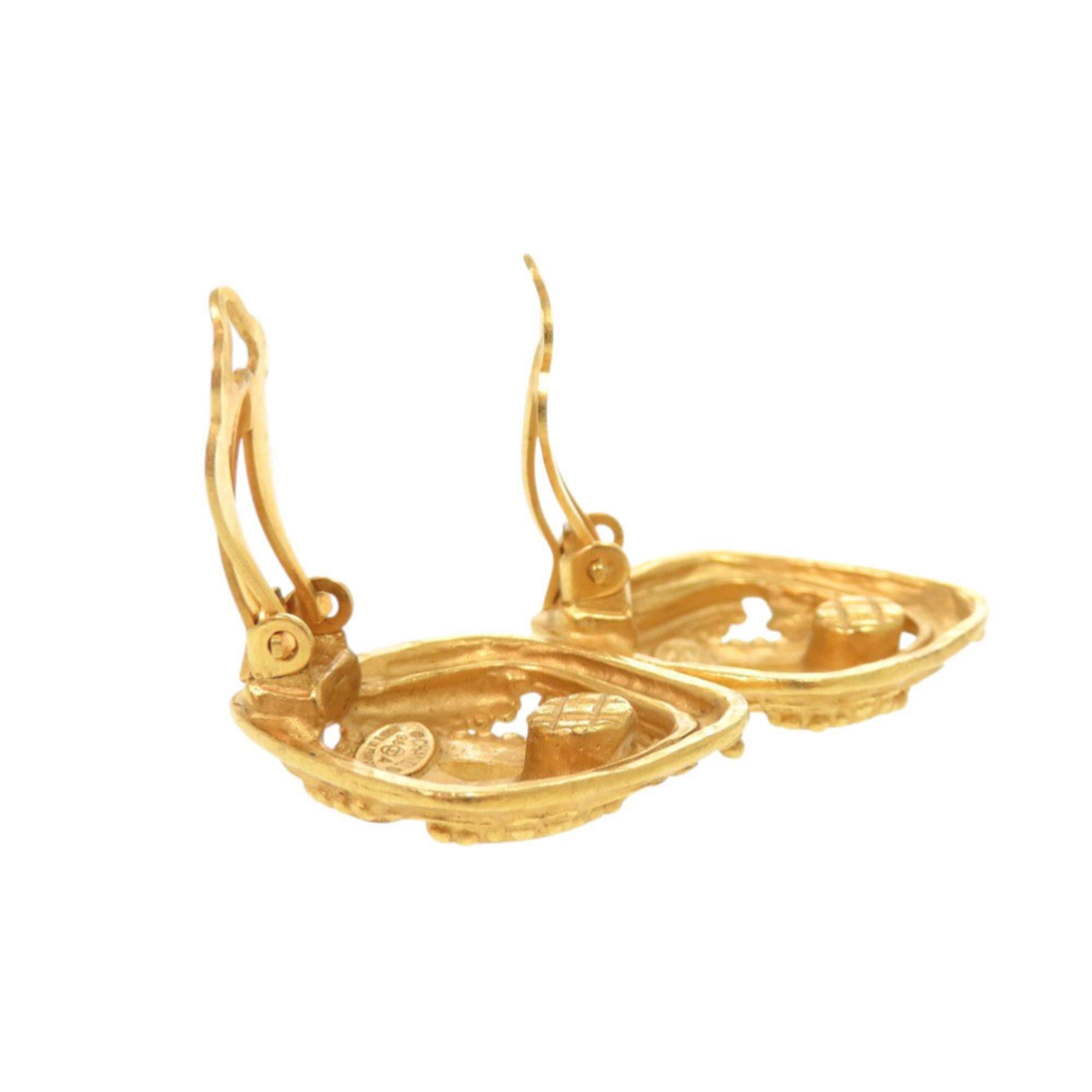 Chanel Beautiful vintage Chanel Coco Mark metal gold earrings 0067CHANEL Size ONE SIZE - 3 Thumbnail