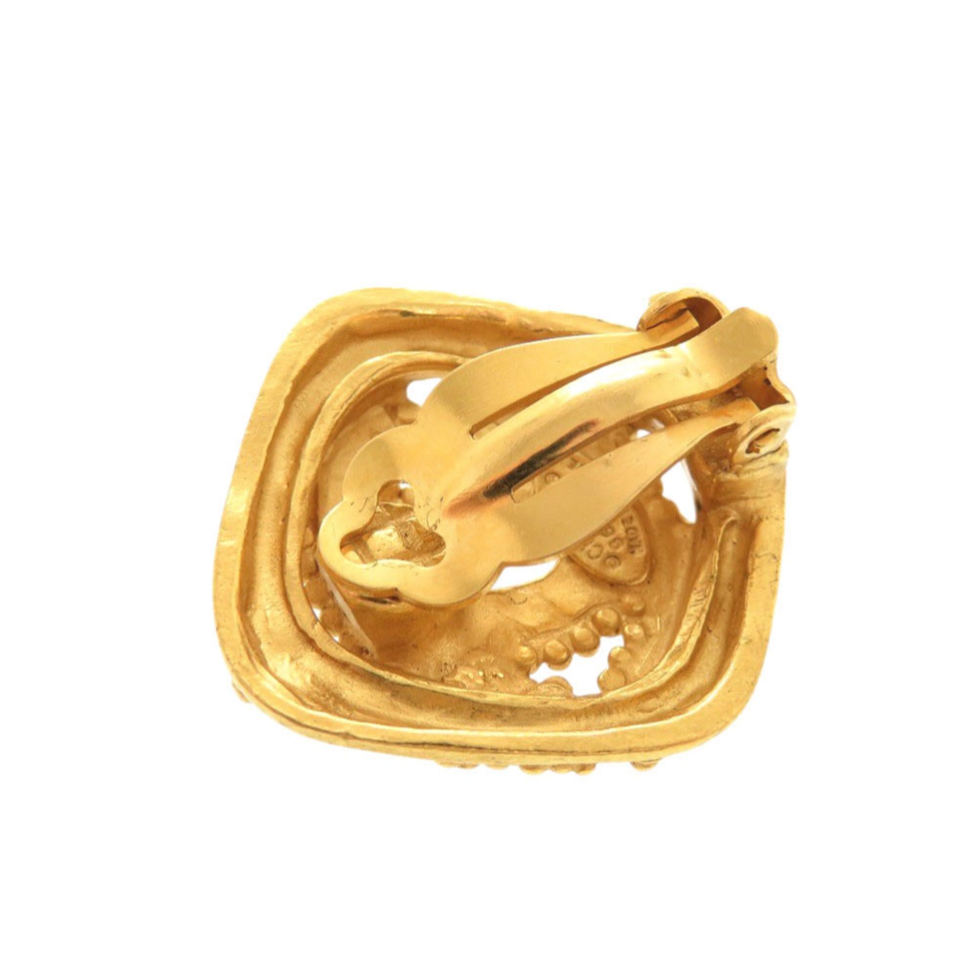 Chanel Beautiful vintage Chanel Coco Mark metal gold earrings 0067CHANEL Size ONE SIZE - 9 Thumbnail