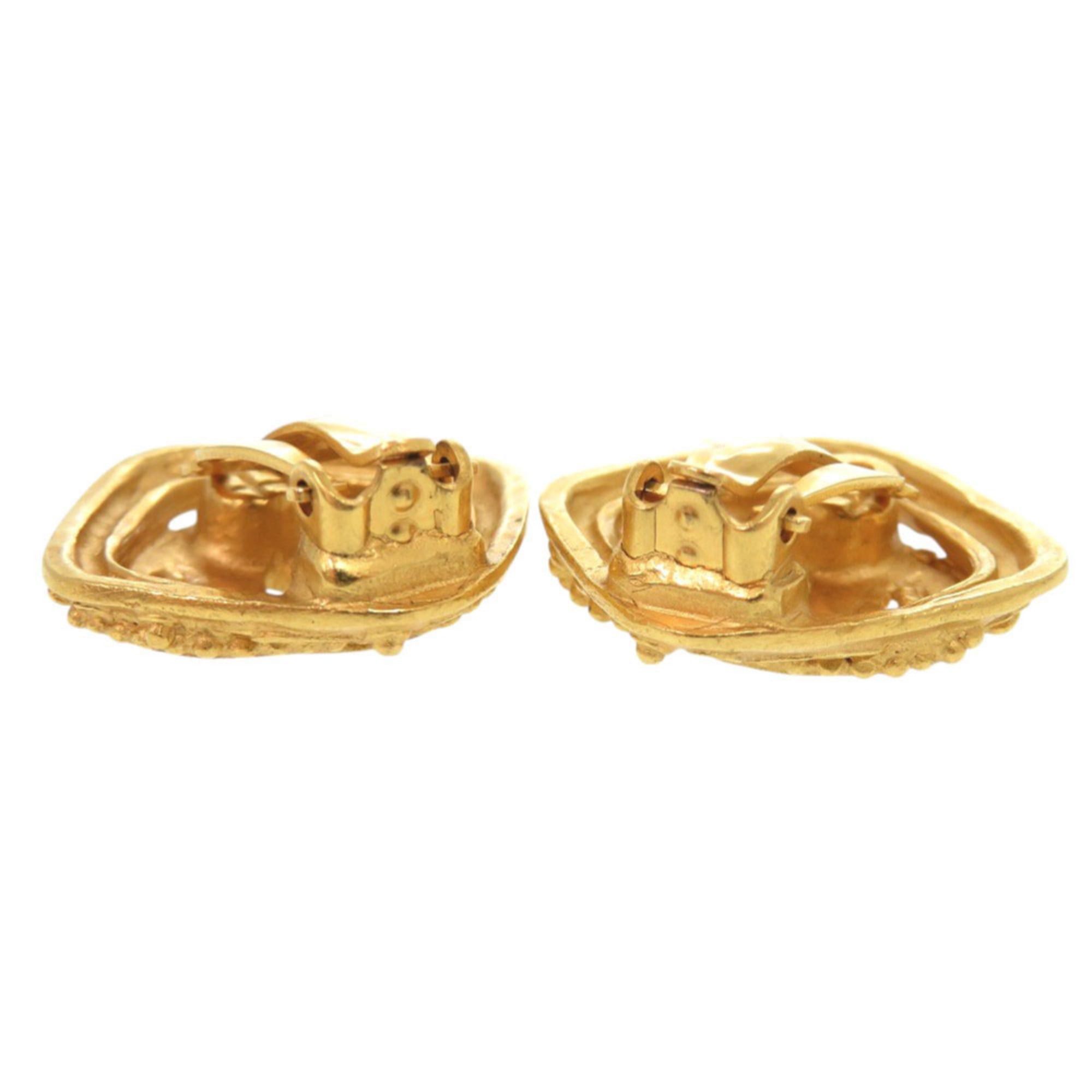 Chanel Beautiful vintage Chanel Coco Mark metal gold earrings 0067CHANEL Size ONE SIZE - 4 Thumbnail