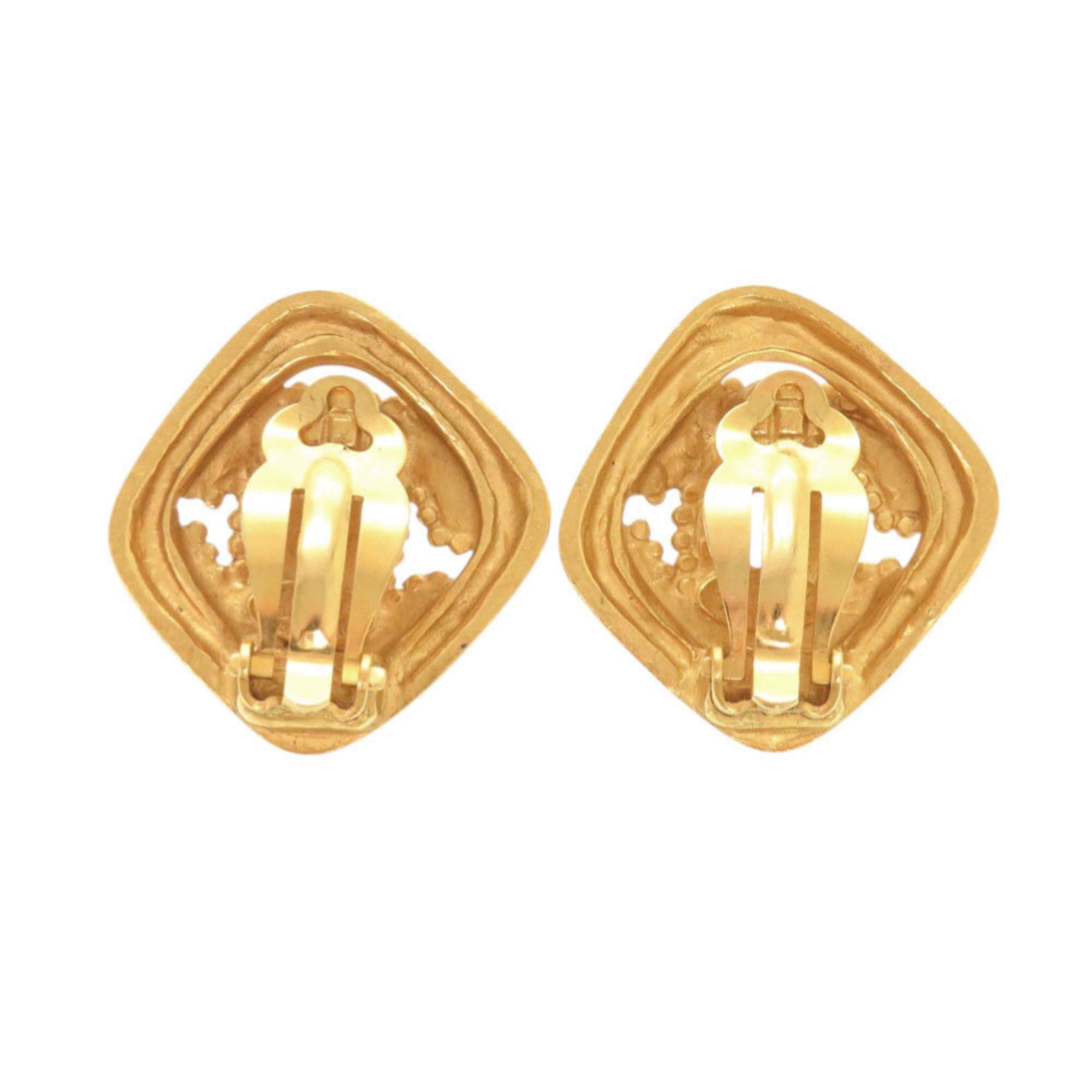 Chanel Beautiful vintage Chanel Coco Mark metal gold earrings 0067CHANEL Size ONE SIZE - 2 Thumbnail