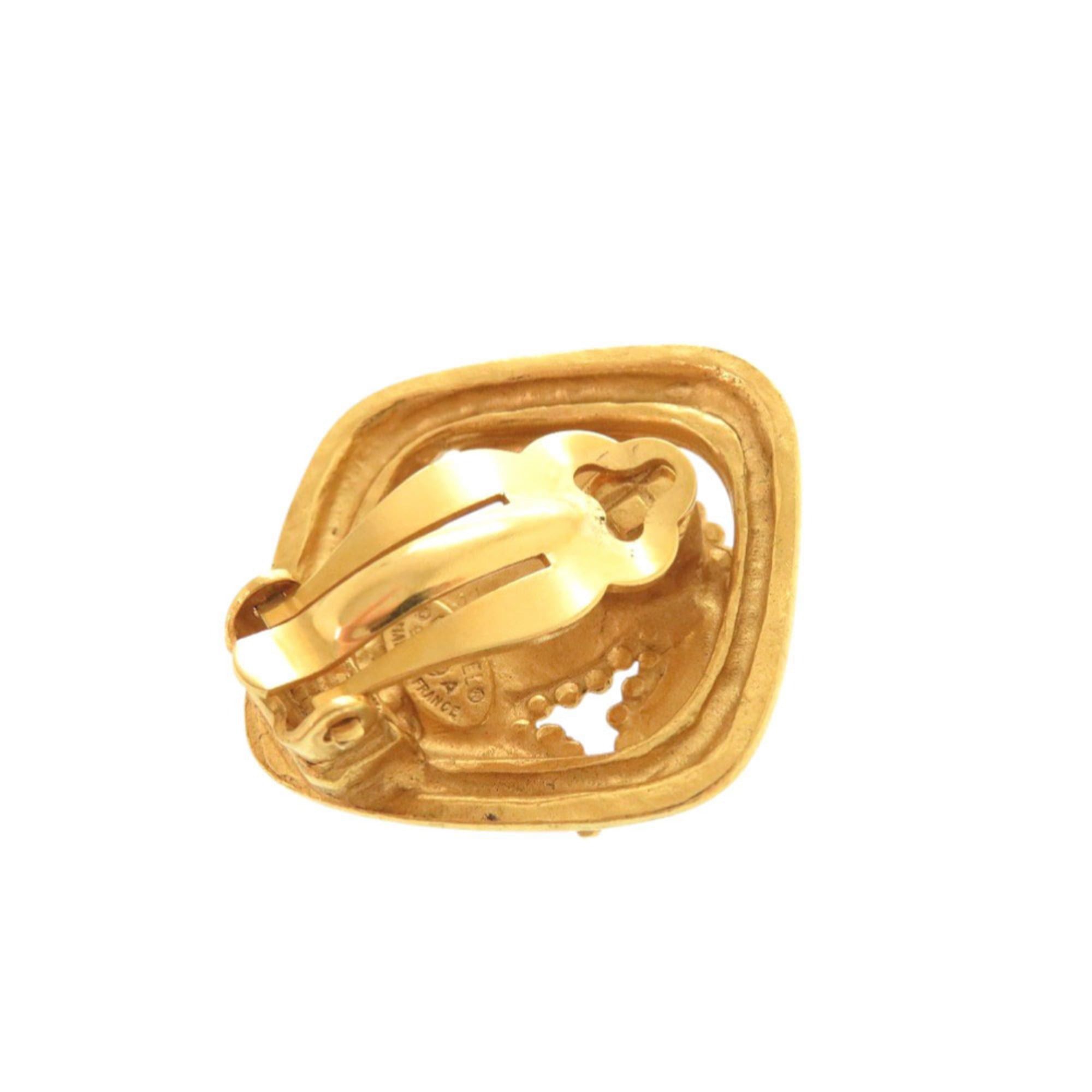 Chanel Beautiful vintage Chanel Coco Mark metal gold earrings 0067CHANEL Size ONE SIZE - 8 Thumbnail