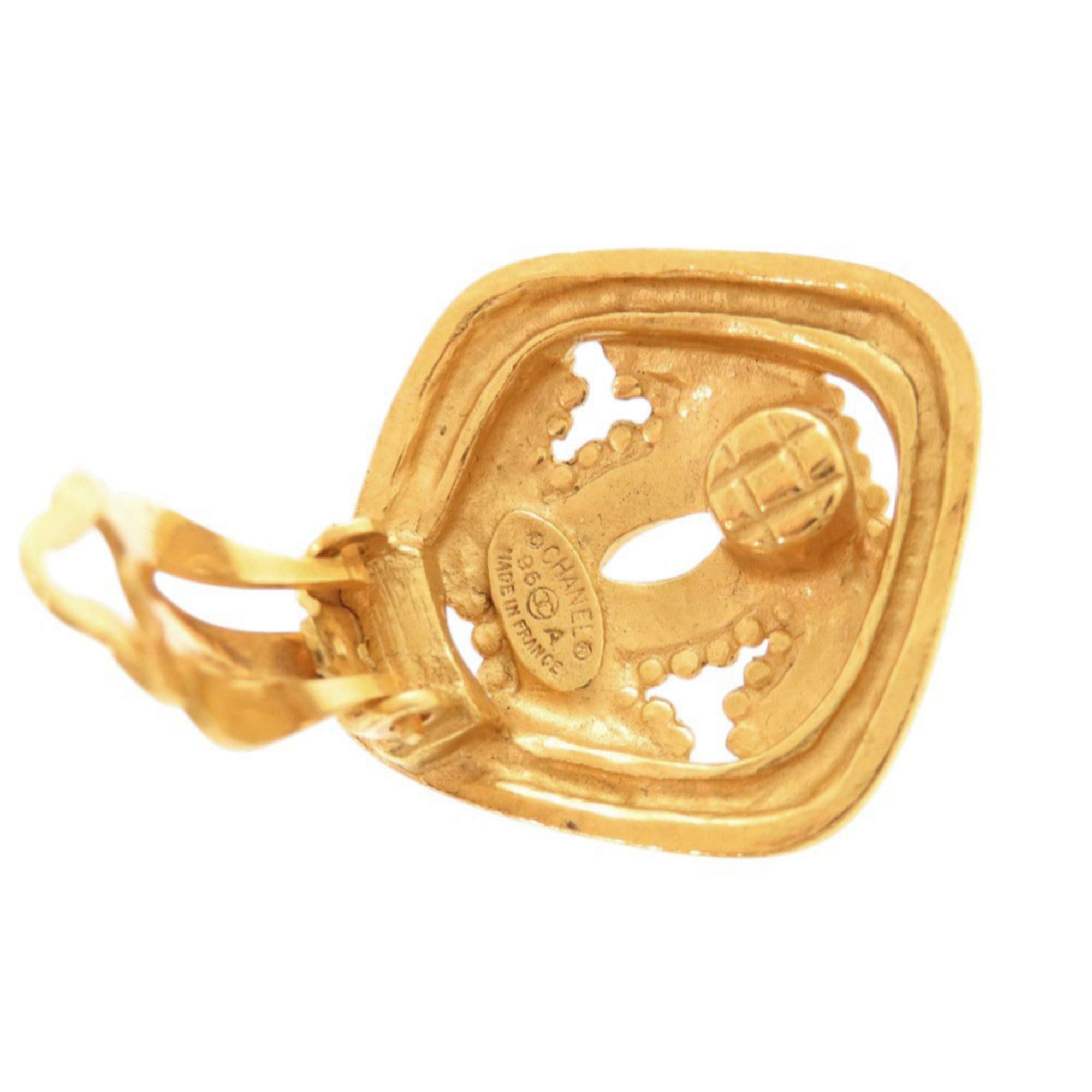 Chanel Beautiful vintage Chanel Coco Mark metal gold earrings 0067CHANEL Size ONE SIZE - 5 Thumbnail