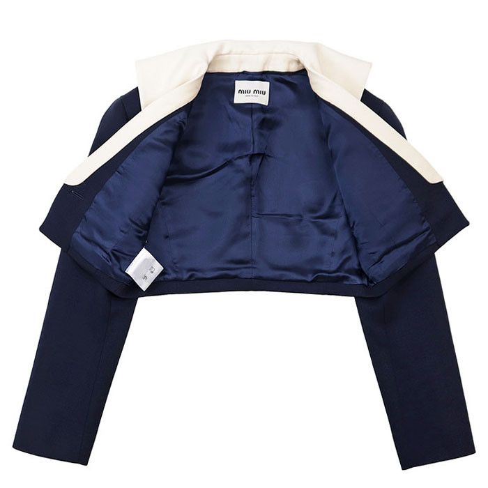 Miu Miu Miu Miu Miu Miu Virgin Wool Tailored Jacket Textile Outerwear DUTY FREE for USA Size ONE SIZE - 7 Thumbnail
