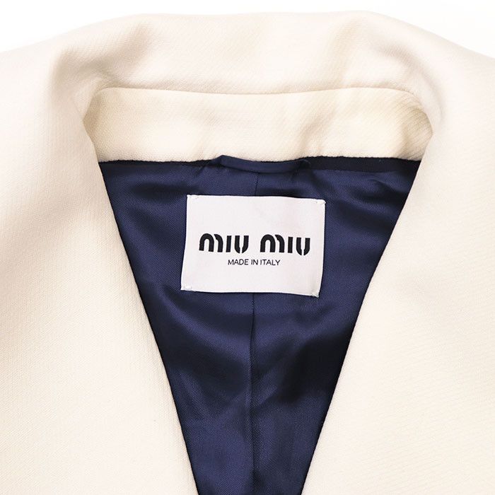 Miu Miu Miu Miu Miu Miu Virgin Wool Tailored Jacket Textile Outerwear DUTY FREE for USA Size ONE SIZE - 11 Thumbnail