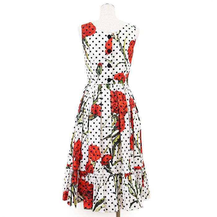 Dolce & Gabbana Dolce & Gabbana Dolce&Gabbana Cotton Pleated Dress Textile Dresses DUTY FREE for USA Size ONE SIZE - 5 Thumbnail