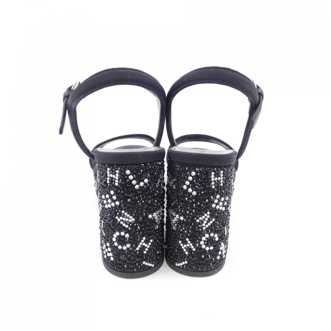 Chanel Chanel Chanel G45365B15306 Grograin Strass Sandals Textile Shoes G45365B15306 DUTY FREE for USA Size ONE SIZE - 5 Thumbnail