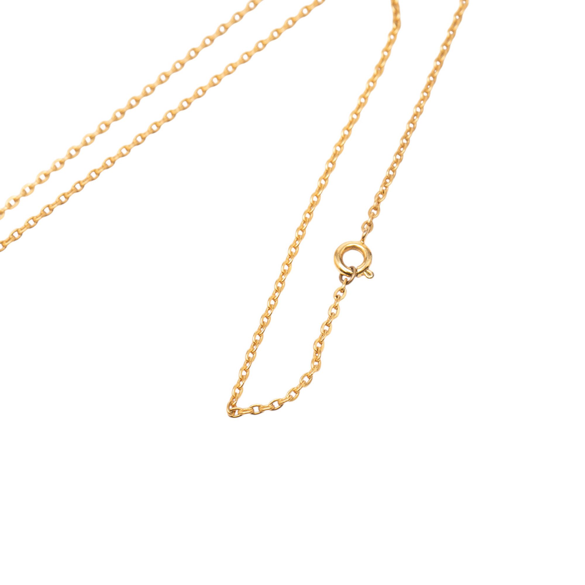 Chanel Chanel Gold Plated CC Crystal Clover Pendant Necklace Size ONE SIZE - 5 Thumbnail