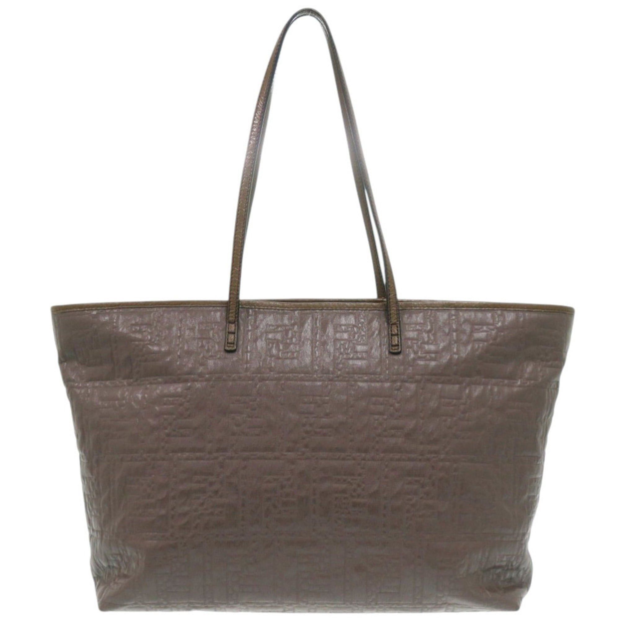 Fendi Fendi 8BH185 Coated Canvas Brown Tote Bag 1880FENDI Size ONE SIZE - 2 Thumbnail