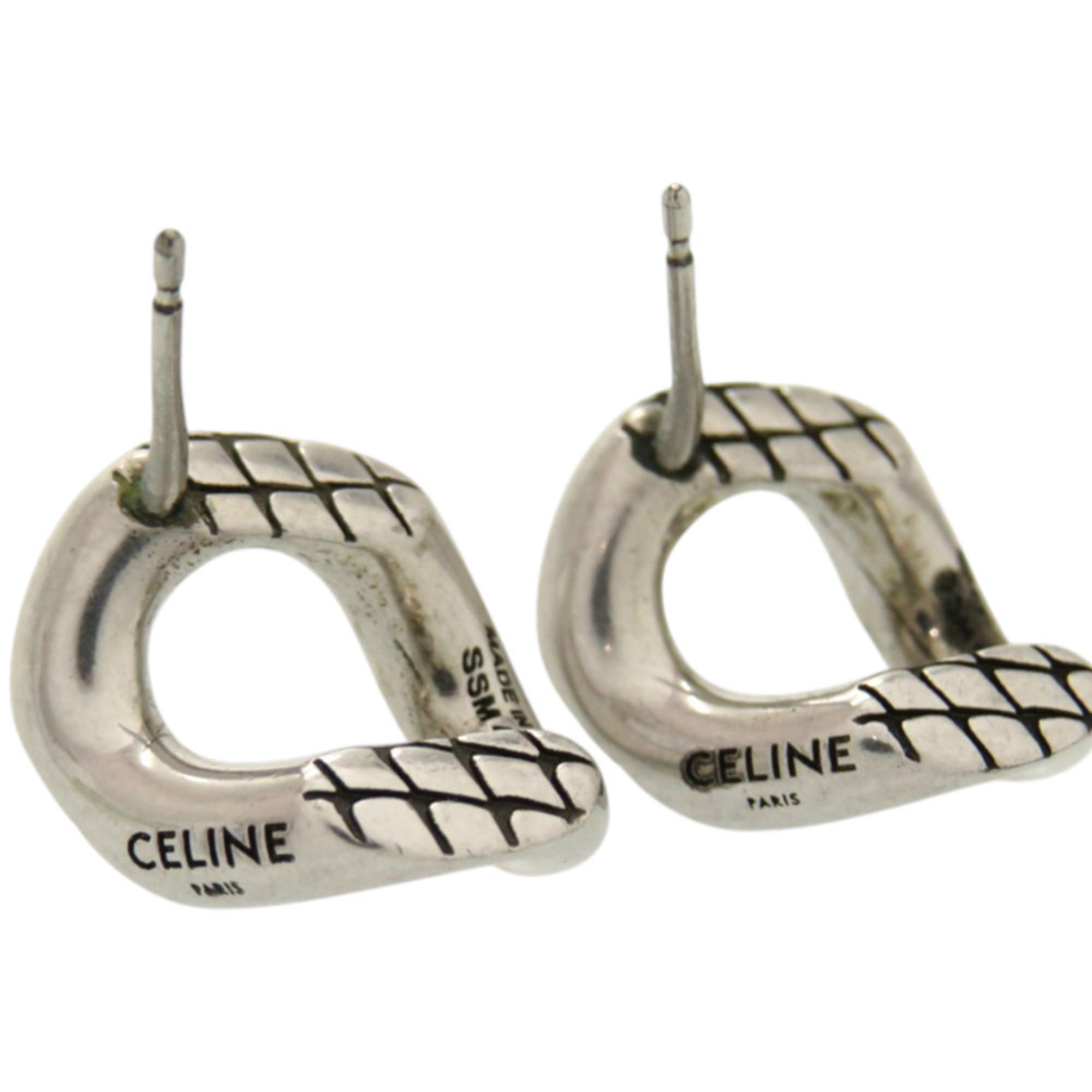 Celine Excellent condition Celine animal stud metal silver earrings 1316CELINE Size ONE SIZE - 4 Thumbnail