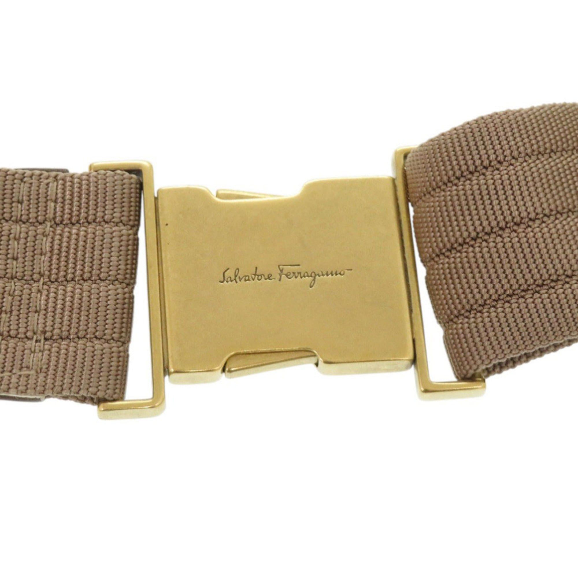 Salvatore Ferragamo Excellent condition Salvatore Ferragamo Gancini canvas beige bag, body waist 1818 Size ONE SIZE - 8 Thumbnail